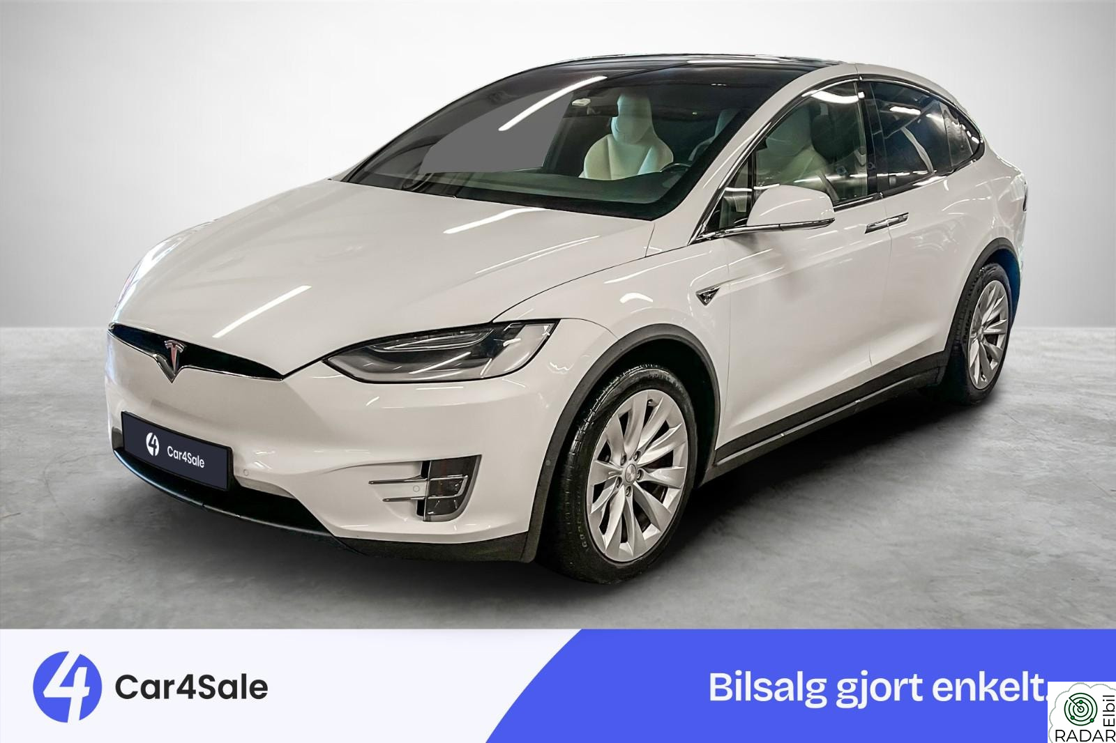 TESLA Model X 90D 6-seter / Skinn / EU28 / HIFI / FSD / Premium/ Luft