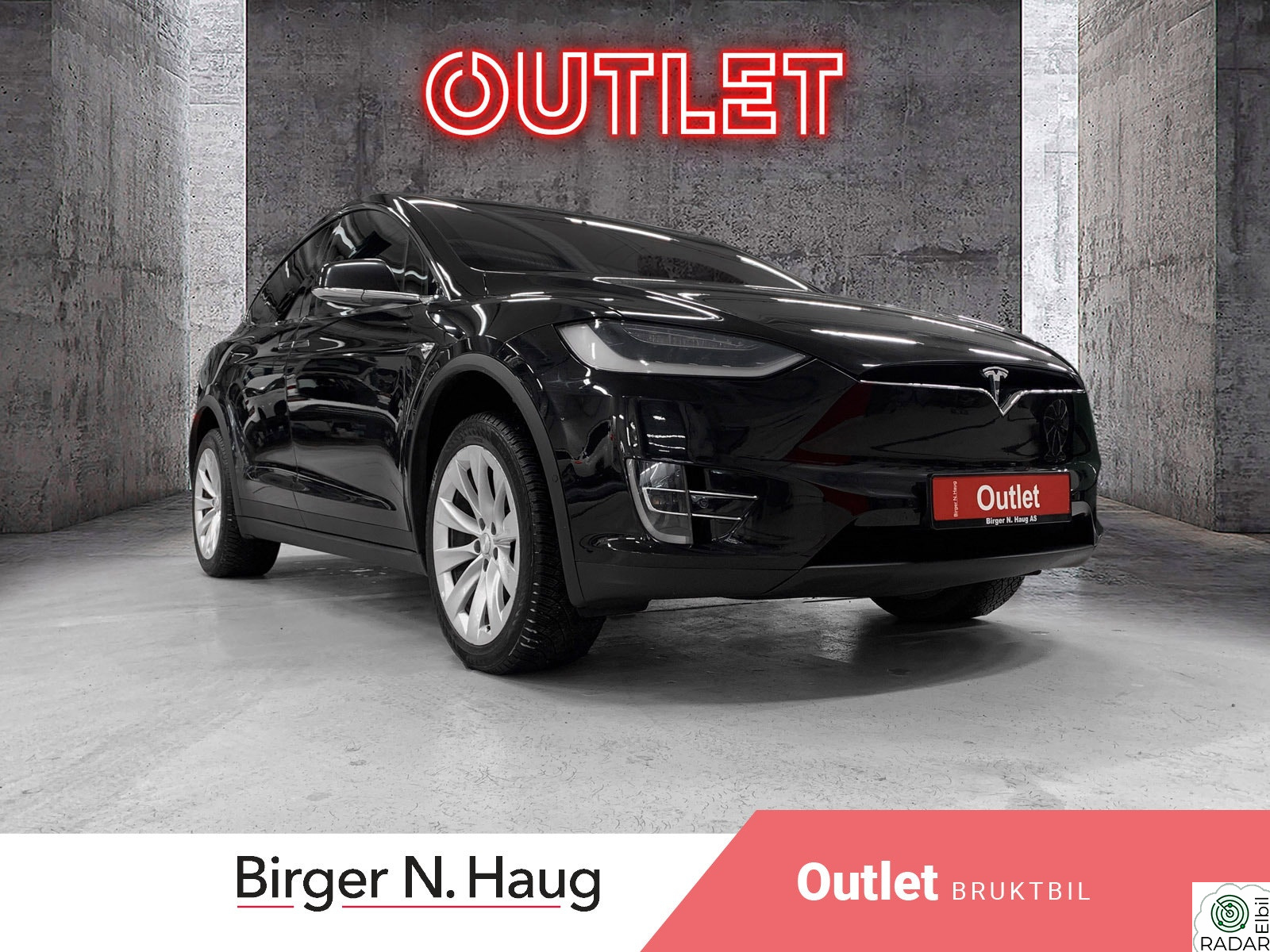 TESLA MOTORS Model X 90D 4WD 6-s /OUTLET/HENGERFESTE/CCS/HOMLINK/SKINN/