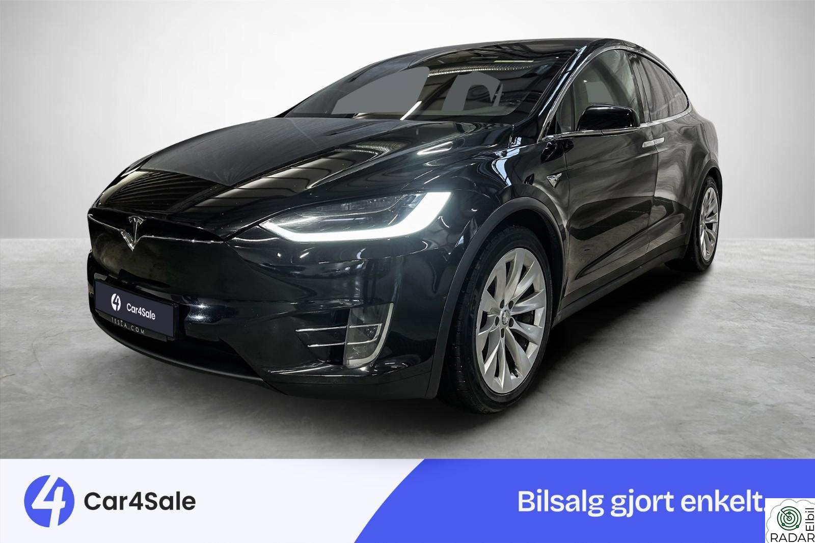 TESLA Model X 75D 7-seter/ Krok/ Skinn/ CCS/ 1-eier/ EU27/ AP/ Karbon