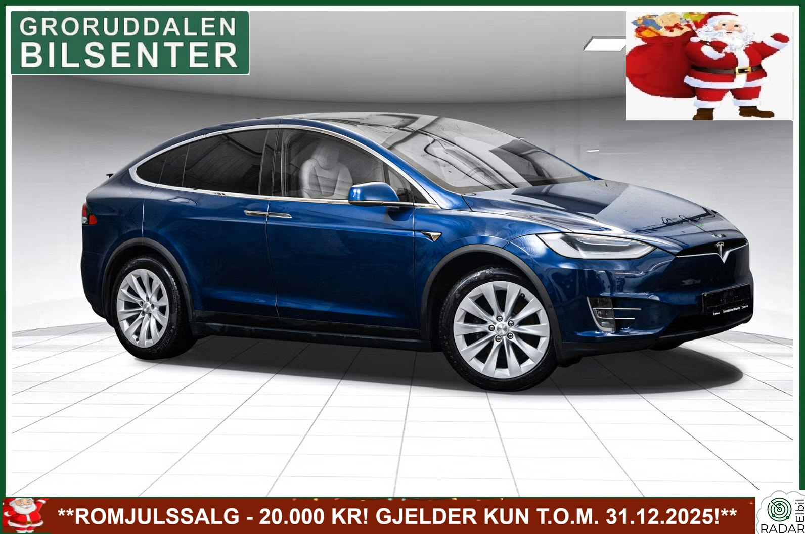 TESLA Model X LongRange Plus Raven 7Seter/Skinn/Vinter/HiFi/MCU2/Krok