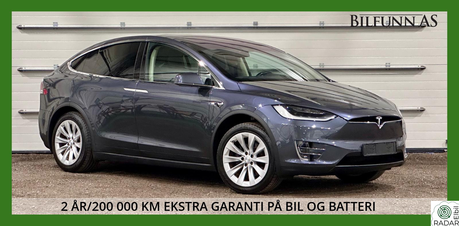 TESLA MOTORS Model X 100D 4WD, MCU2, FSD, CCS, Skinn, 2 ÅR GARANTI