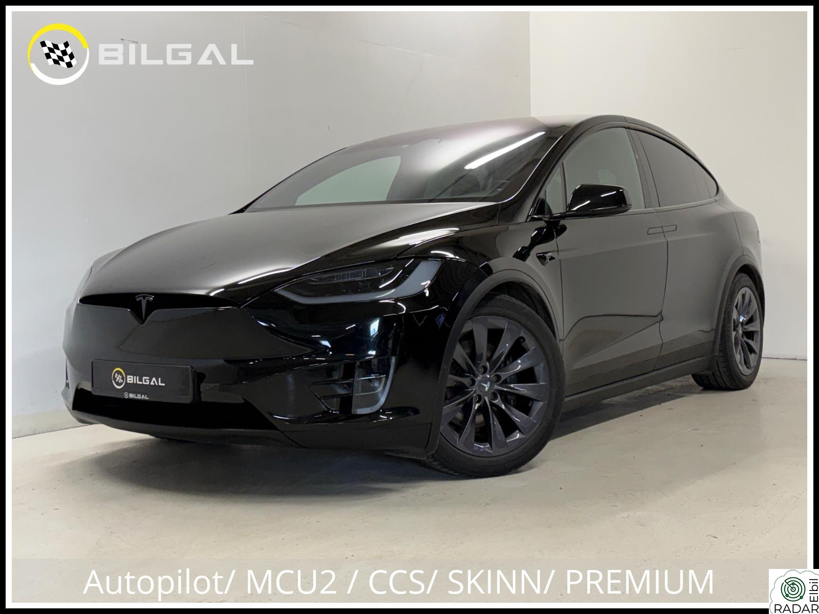 TESLA Model X 75D 525HK SortOptikk HiFi Vinterpakke Kinopakke 7-SETER
