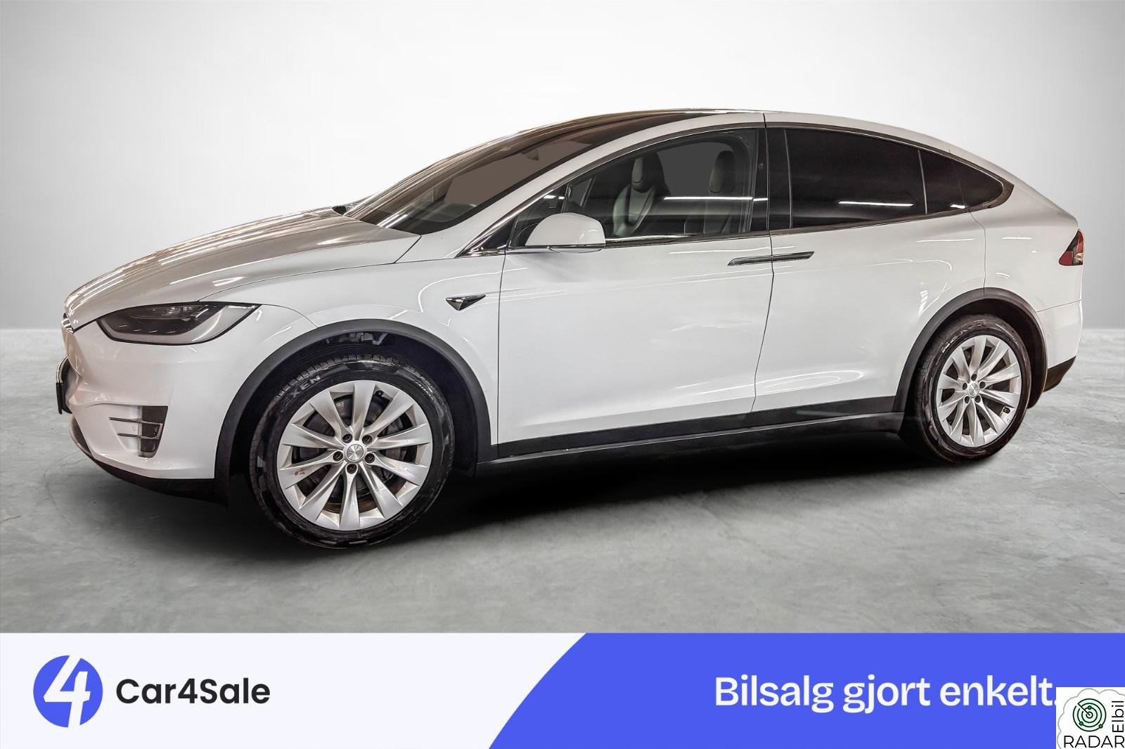 TESLA MOTORS Model X 75D 6-seter / Premium / Skinn / Krok / Vinter / CCS ++