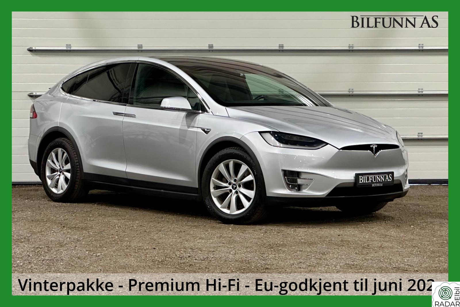 TESLA MOTORS Model X 90d 6s Gratis superlading, 2 år/200 000 år Topp Garanti