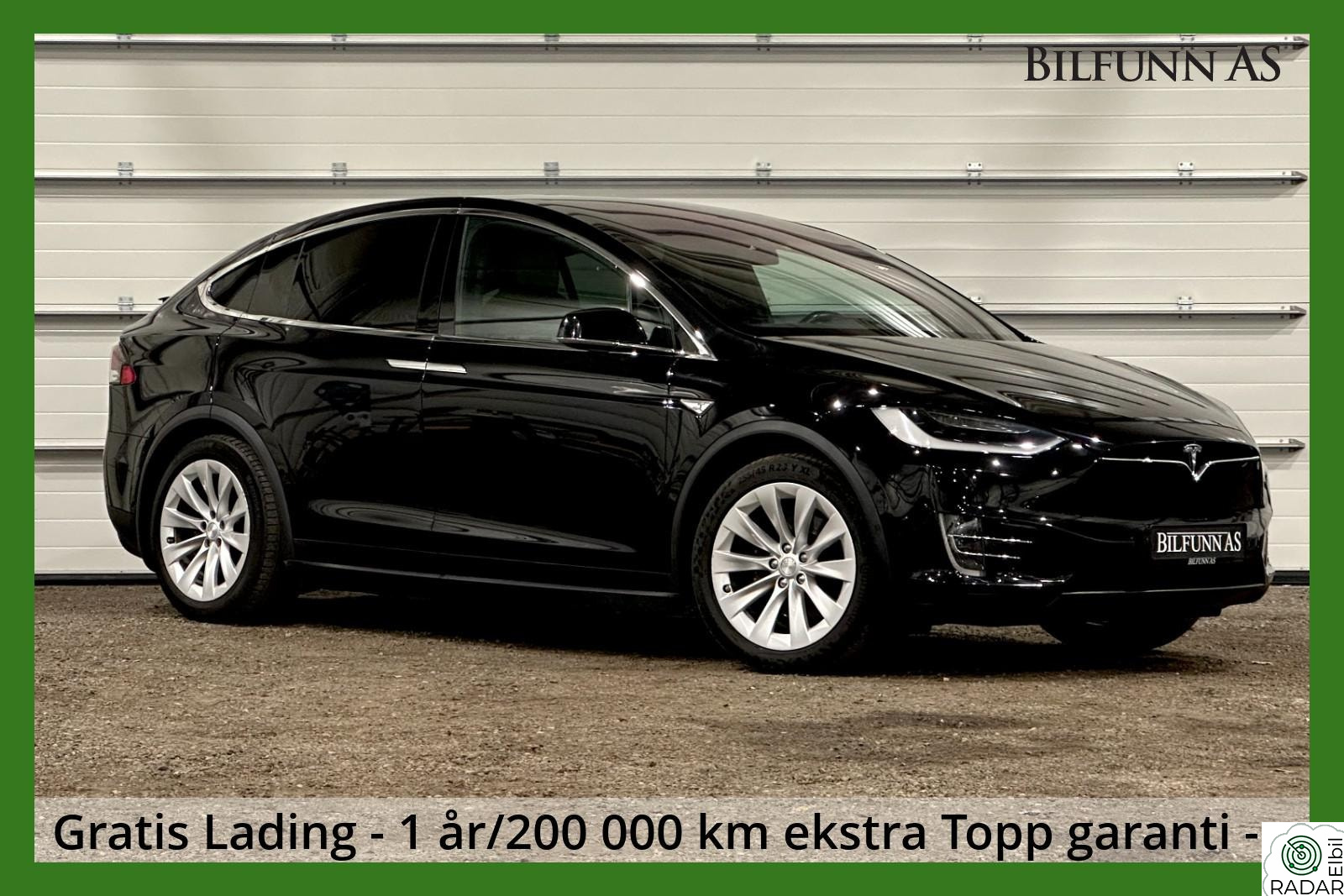 TESLA MOTORS Model X 4x4 90D 6-Seter, Gratis SC, Skinn, luft, Garanti, Krok