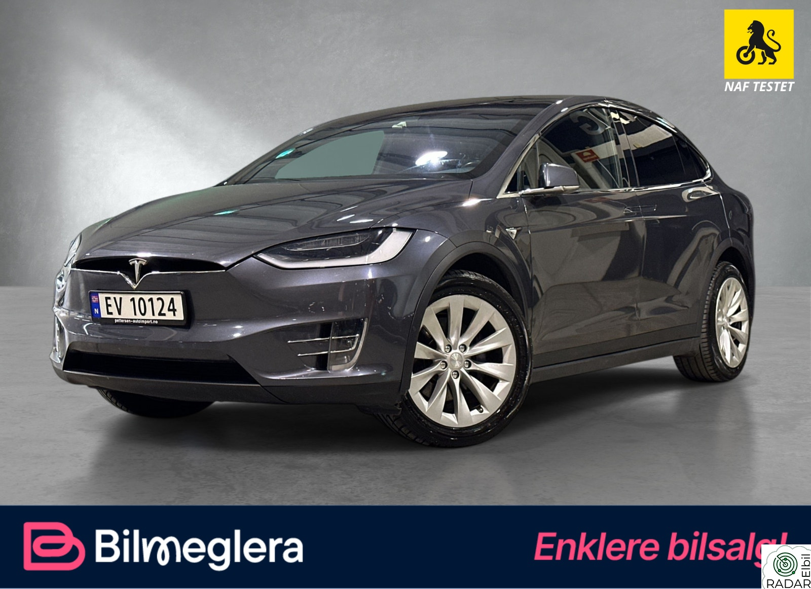TESLA MOTORS Model X 90D 4x4 GRATIS LADING! Skinn/Hengerfeste/Premium