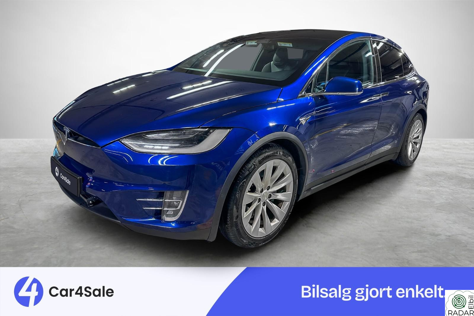 TESLA Model X 75D 6-seter / H-Feste / Del-skinn / Cruise / Autopilot