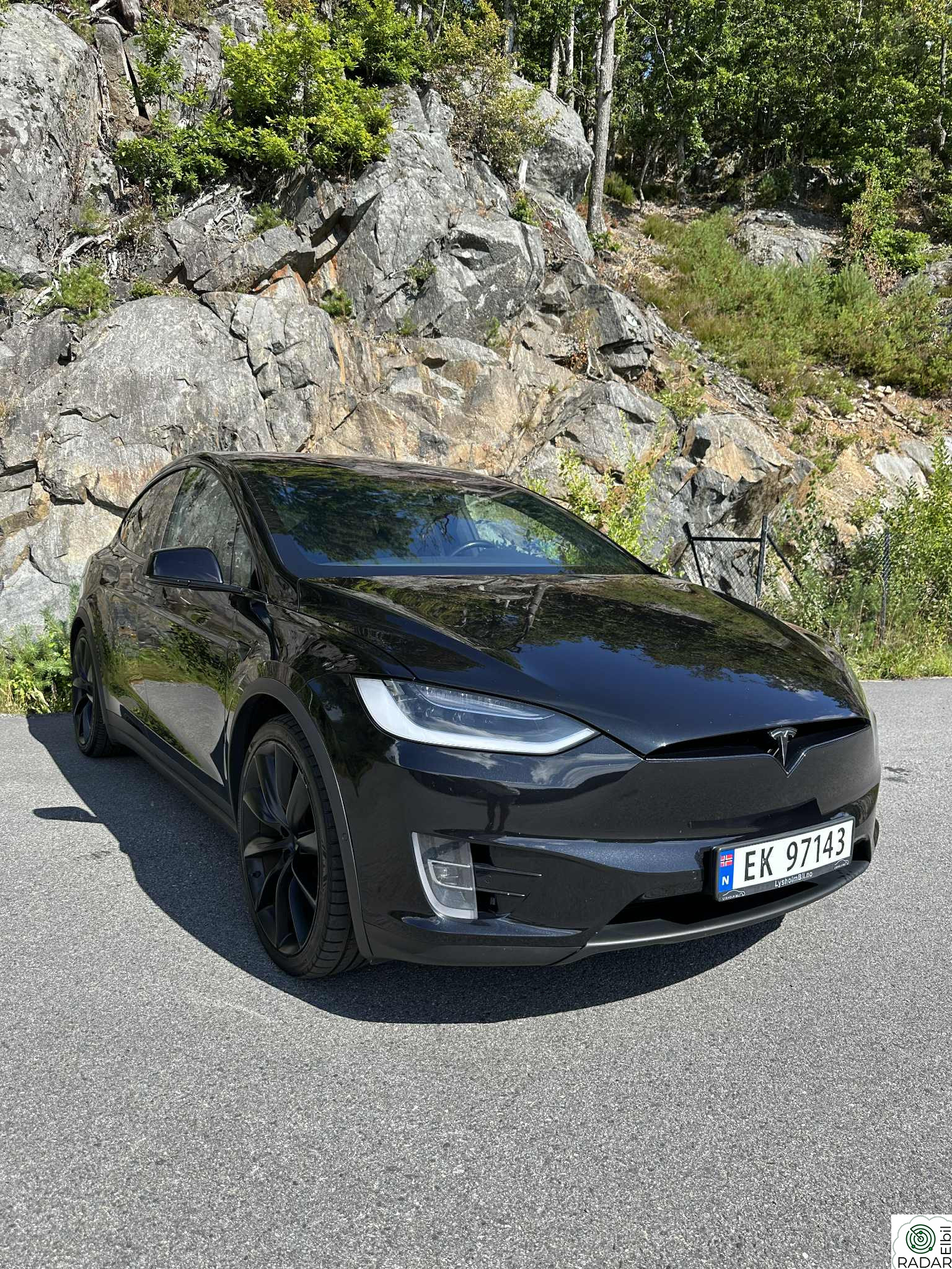 TESLA Model X 100D 4WD 5-s CHROME DELETE UTVIDET GARANTI