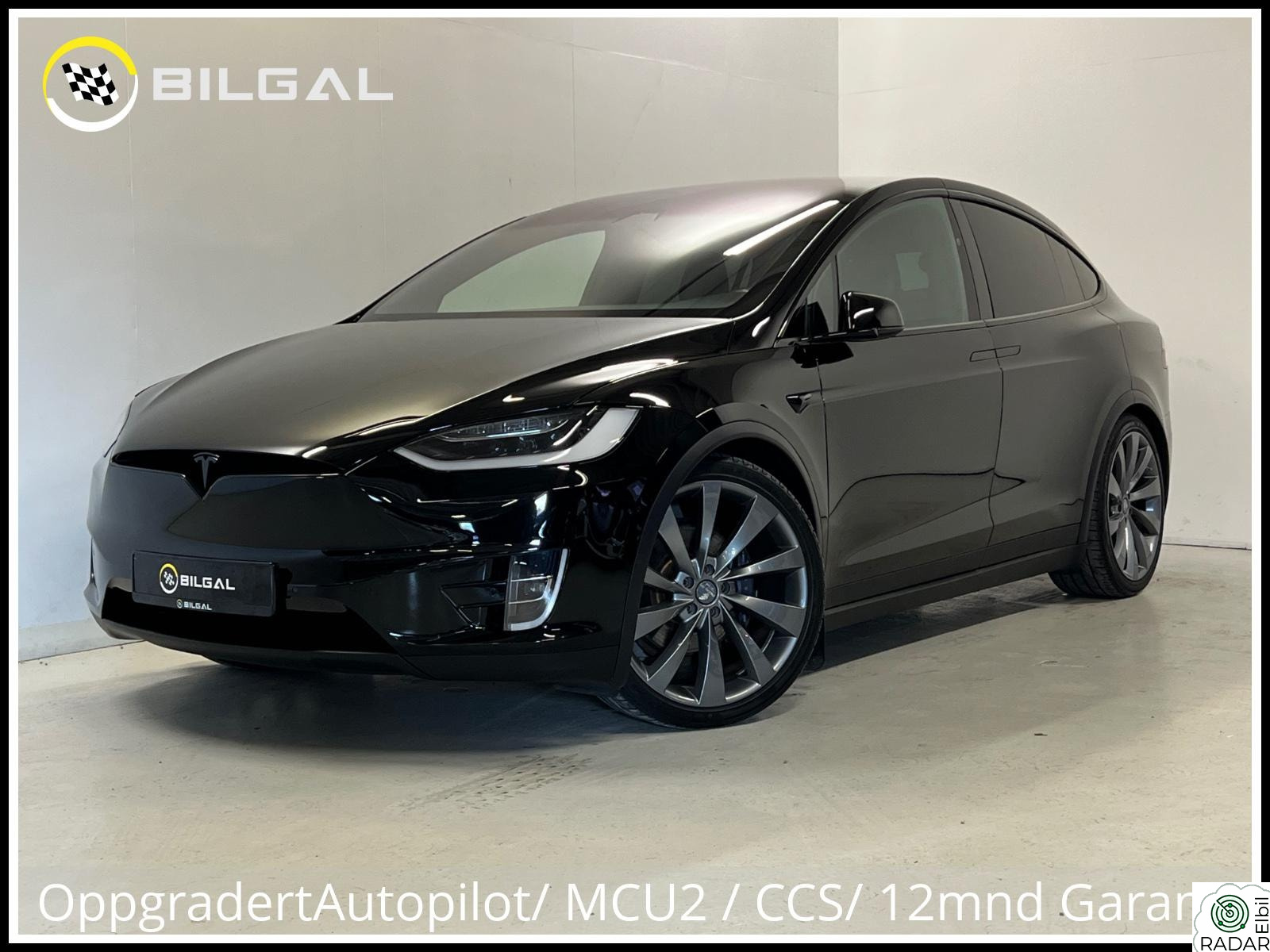 TESLA Model X 75D 525HK SortOptikk HiFi Vinterpakke Kinopakke 22toms