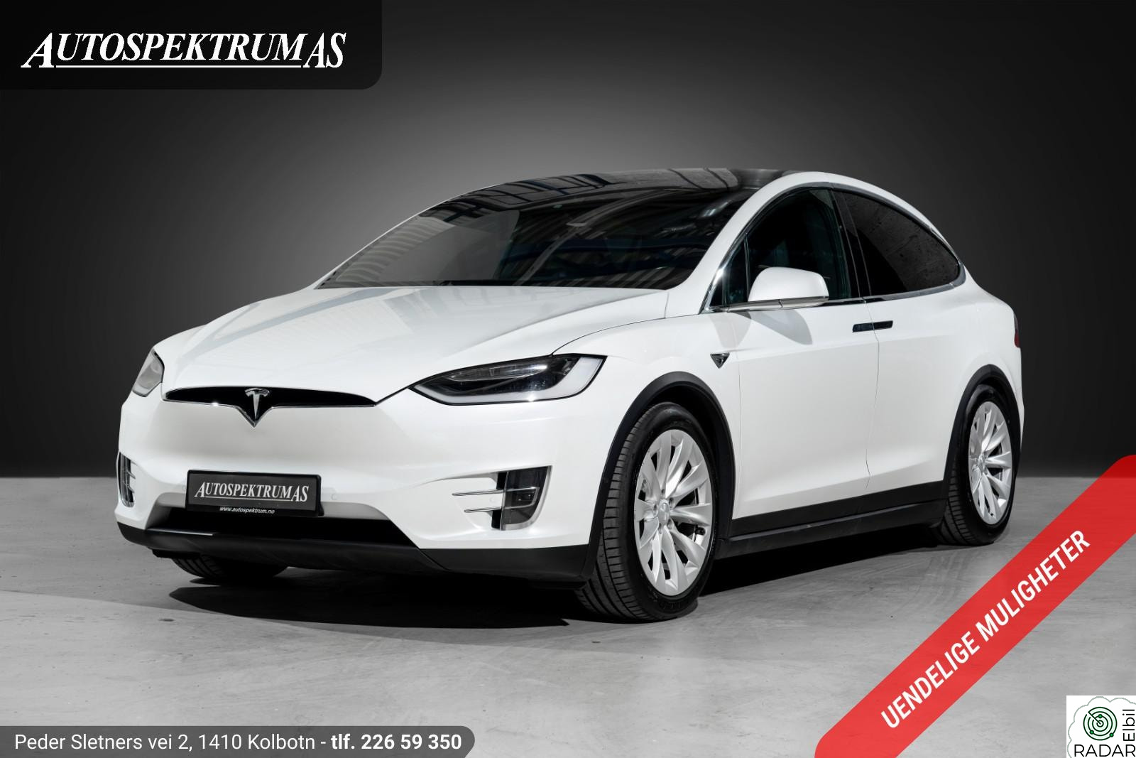 TESLA MOTORS Model X 75D 4x4/5s/Autopilot/Summon/H.feste/Panorama/Norsk++