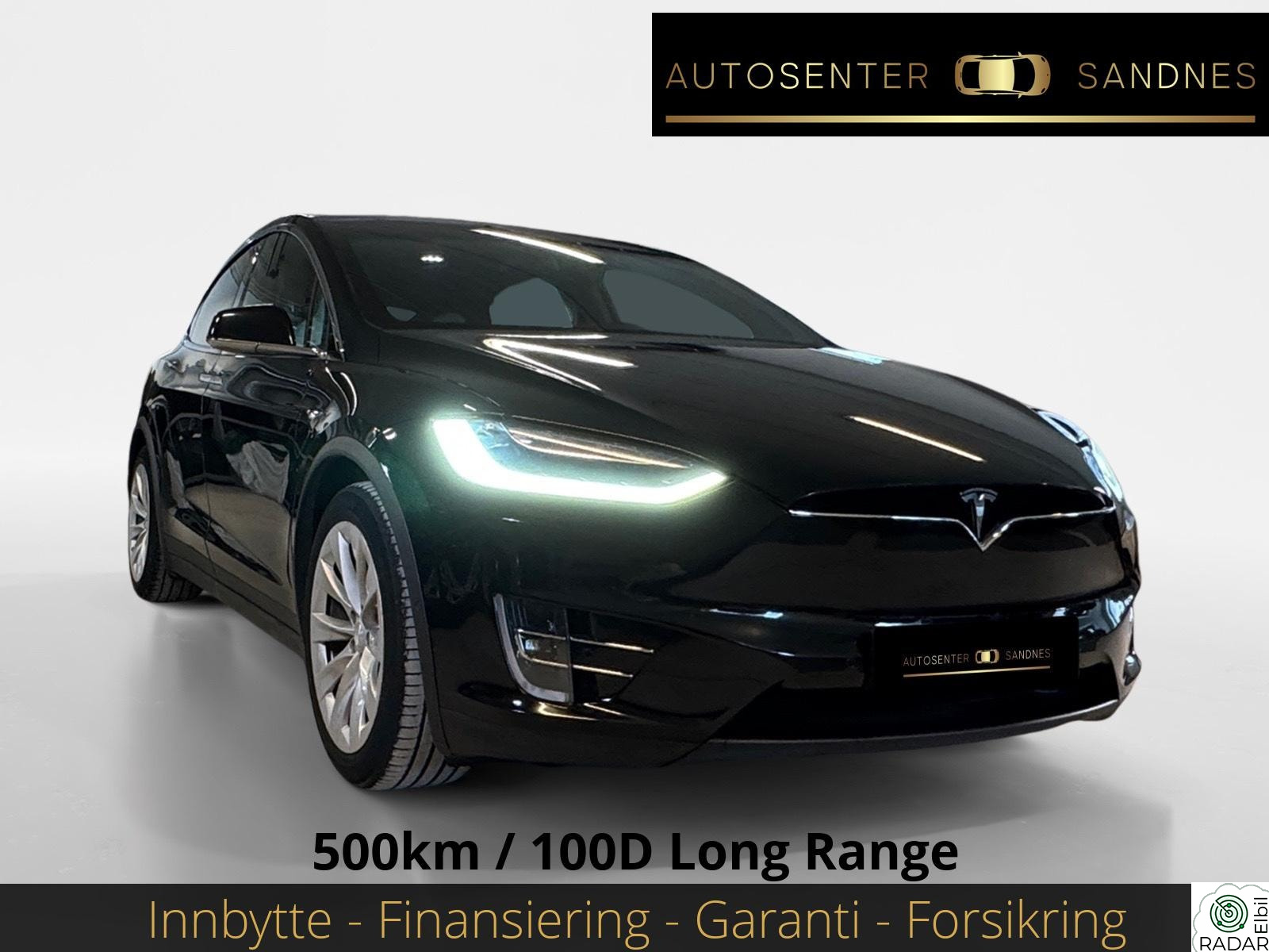 TESLA Model X LR-100D / 525Hk / 7s / Skinn / Autopilot / Fullservice