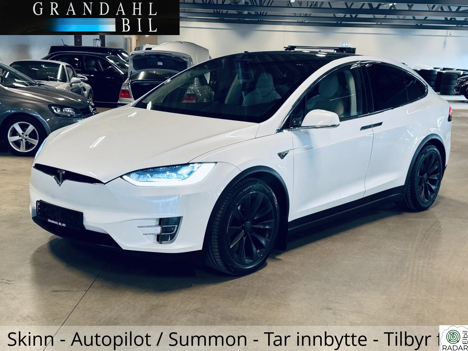 TESLA Model X 75 - 4WD - SKINN - 524 HK - 7-seter - Luft -Vinterpakke