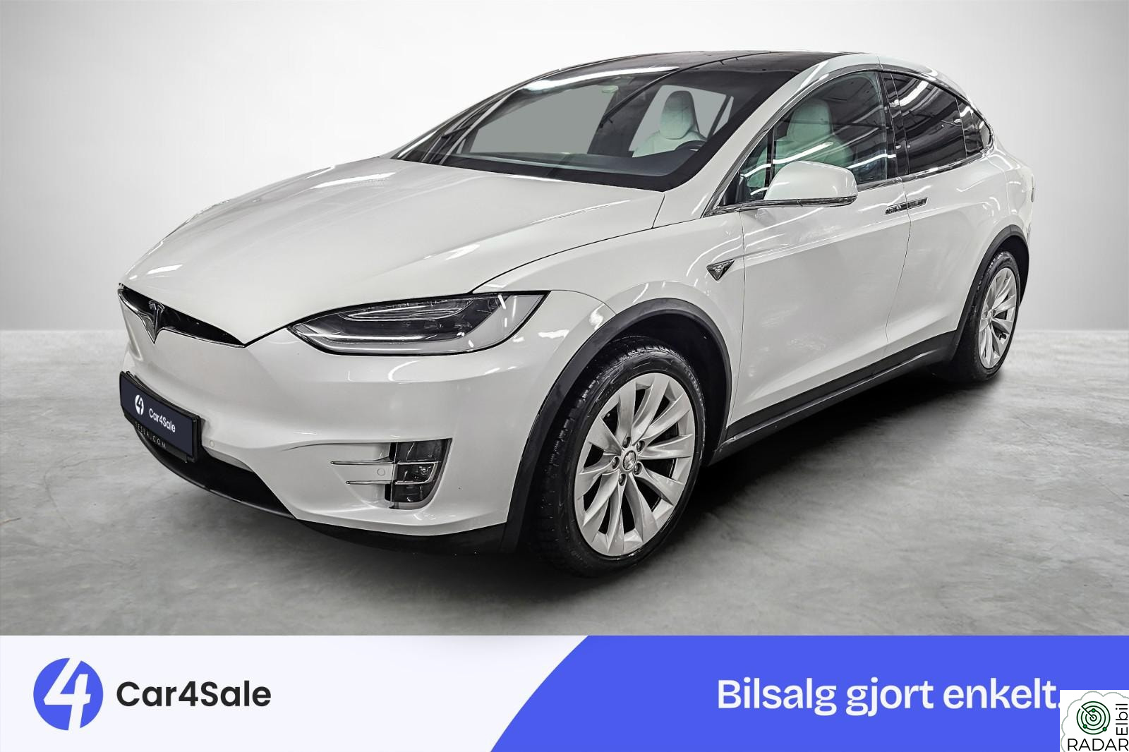 TESLA Model X 75D/ EU 2028/ Hvit interiør + Carbon/ Krok/ 1 Eier/ S+V