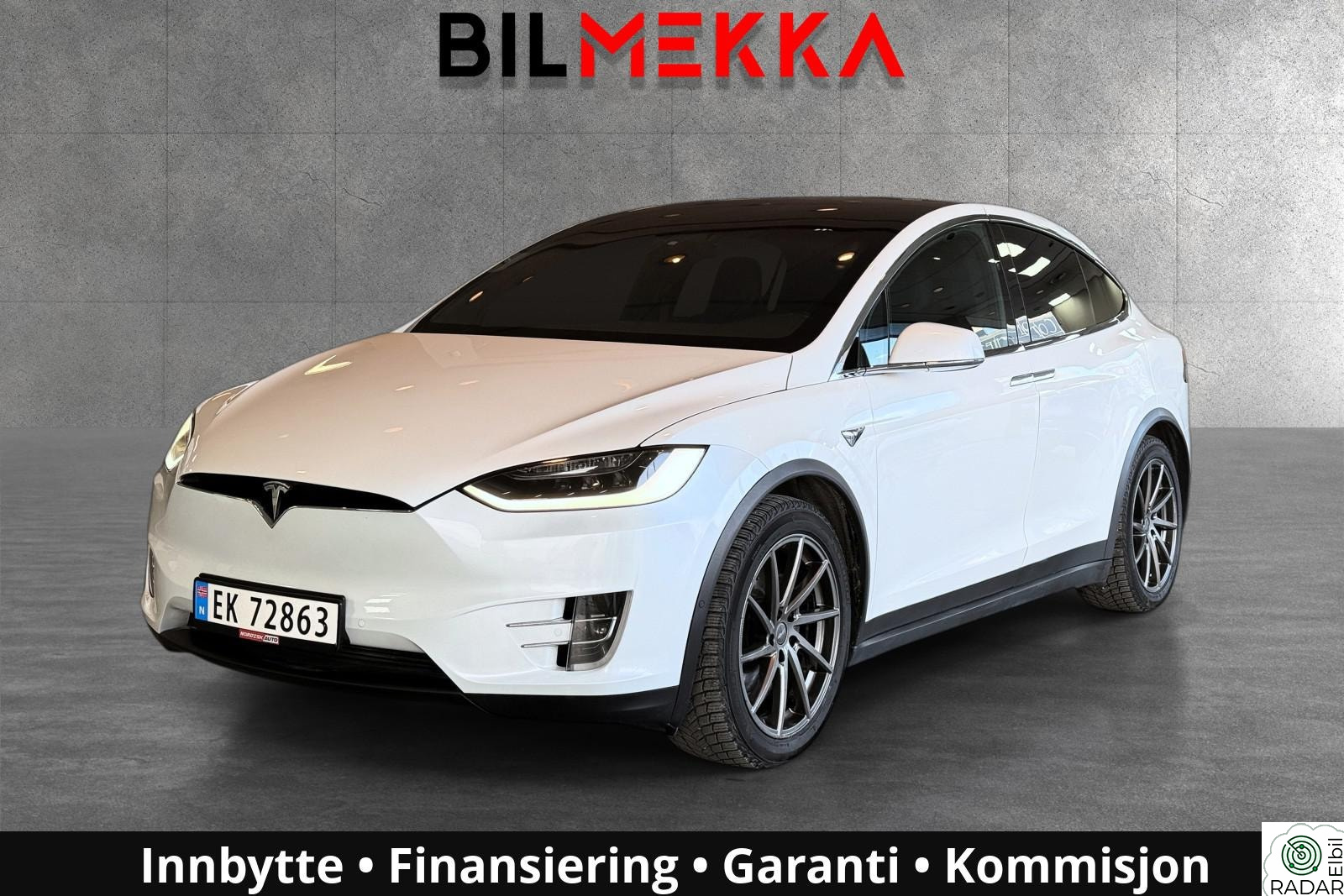 TESLA Model X 100D (565km) 6seter/EAP/MCU2/Vinterpakke/R.Kam/Krok/AWD