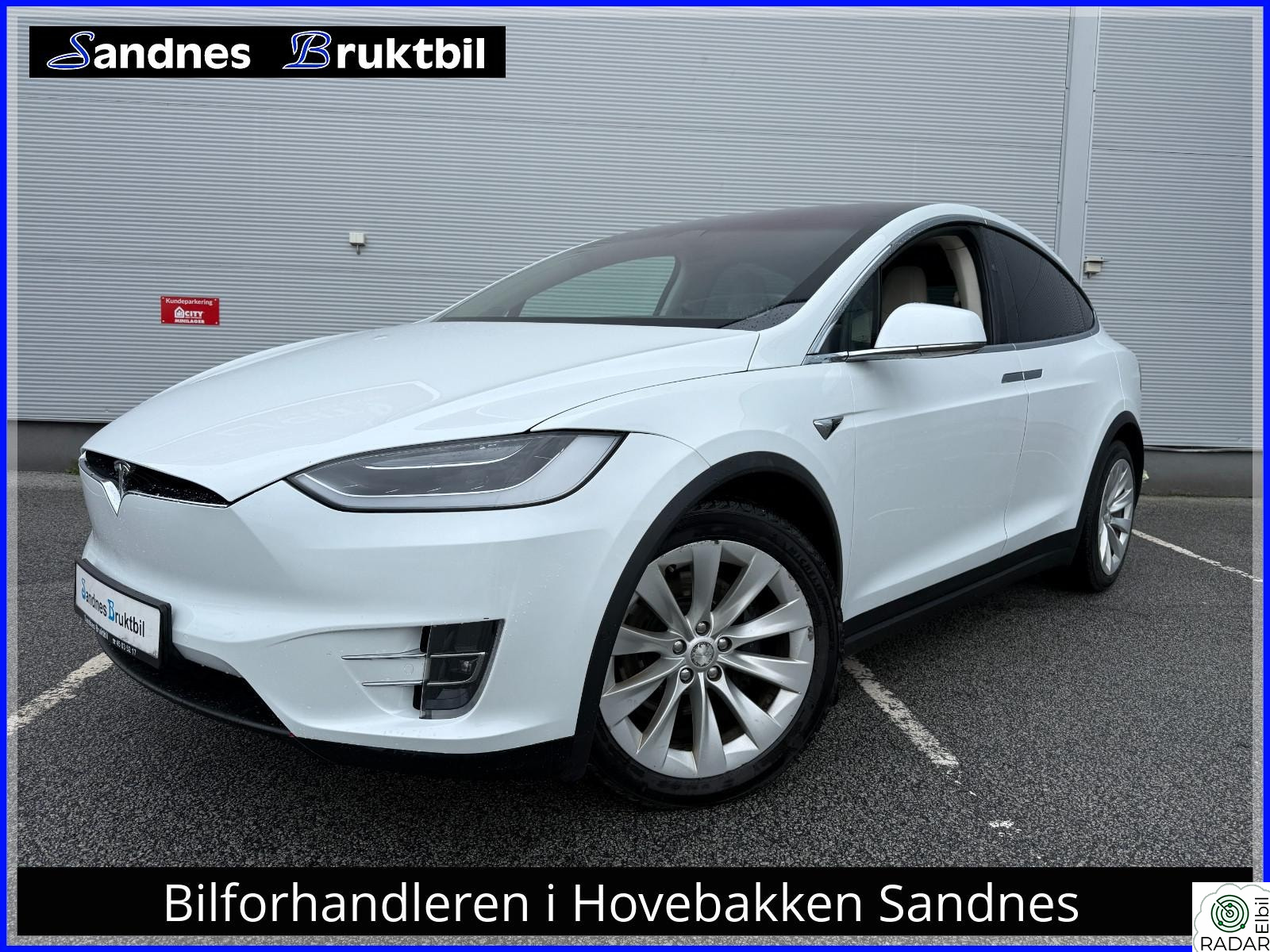 TESLA Model X 75D 7-SETER,SKINN,KROK,ACC,NAVI,TLF,CCS,VINTERPAKKE,LED