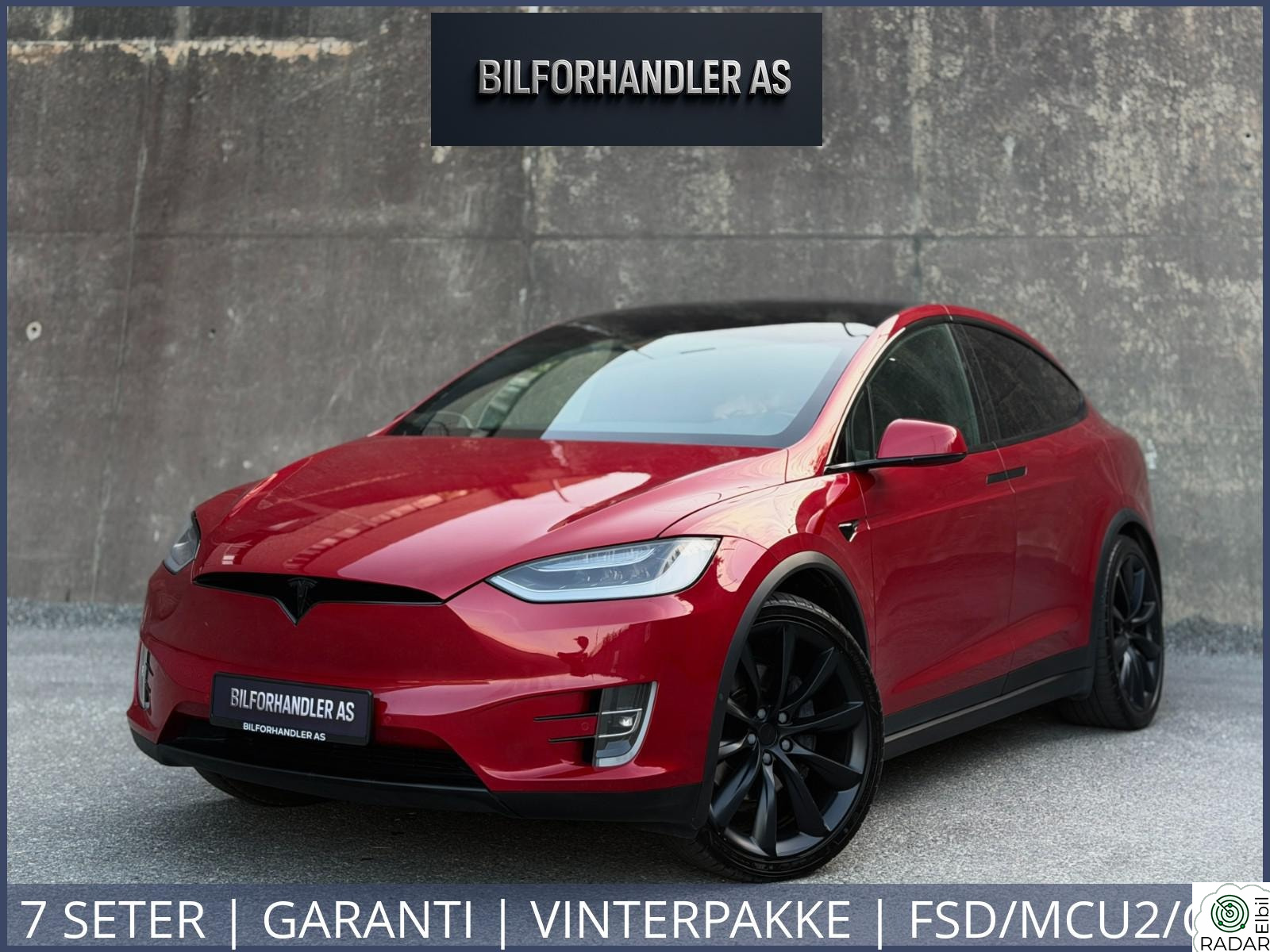 TESLA Model X 7 SETER | GARANTI | VINTERPAKKE | FSD/MCU2/CCS