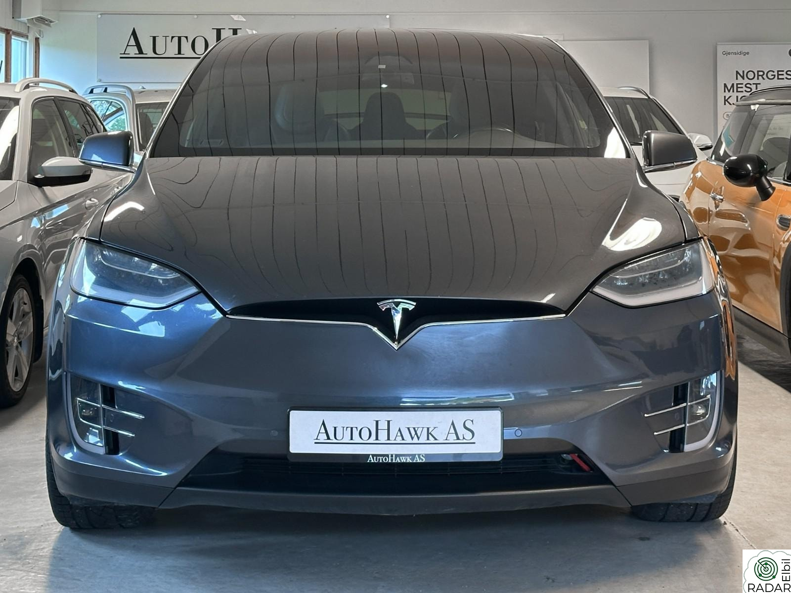 TESLA Model X 75D Premium 7-Sete/AP/Pano/Skinn/R.Kam/LuftFjæring/Krok