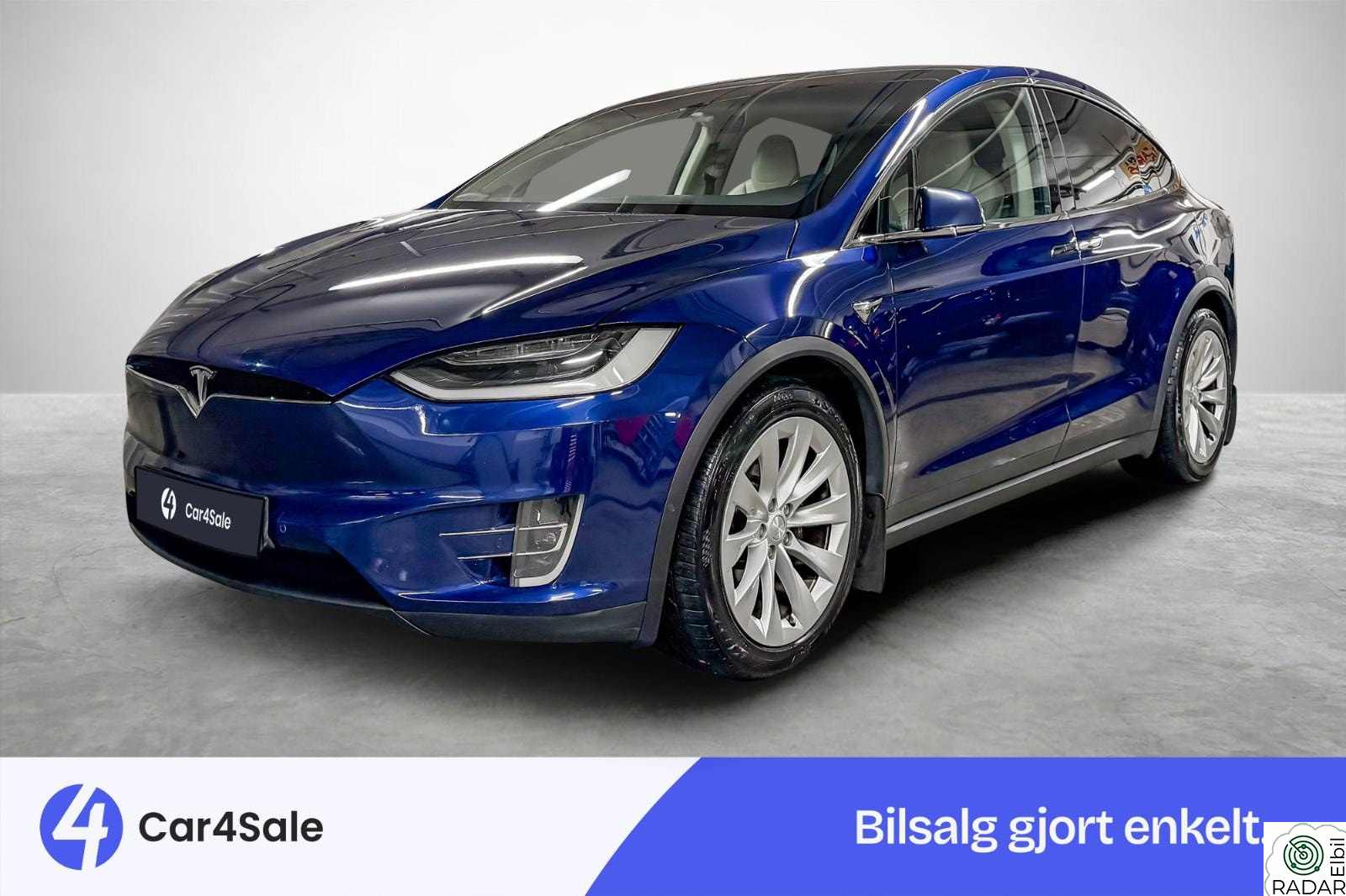 TESLA Model X 100D 6-seter / Skinn / Krok / Karbon / S+V / 485km / AP
