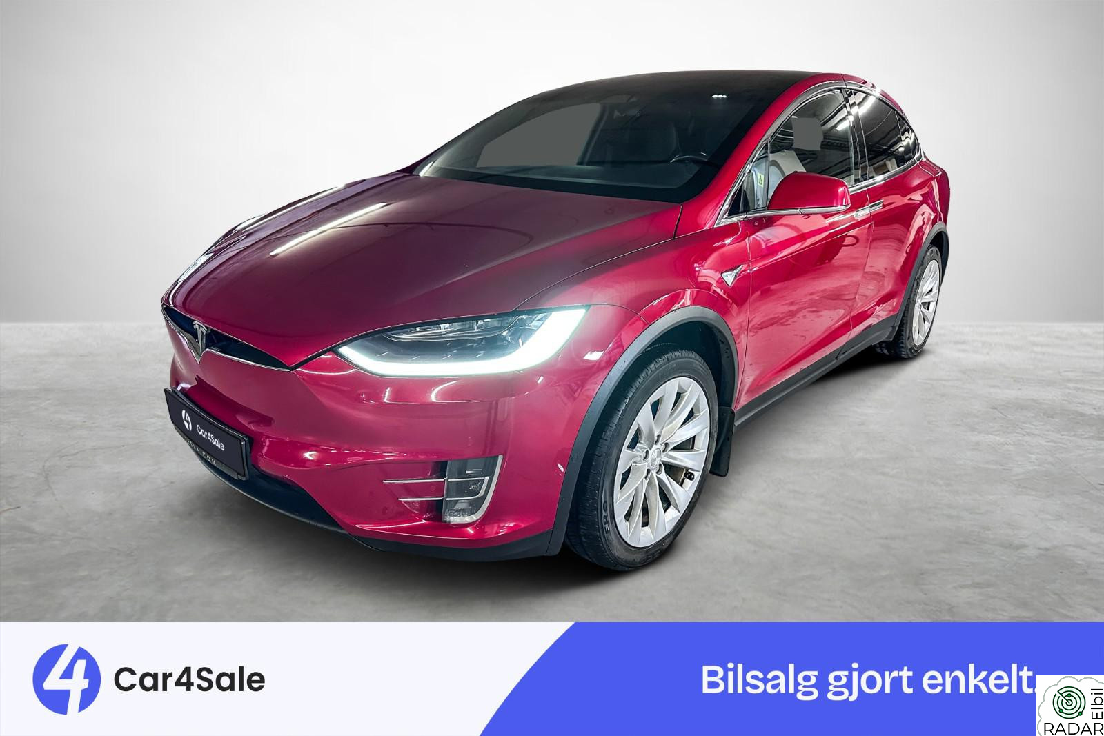 TESLA Model X 75D 5-Seter / Krok / Luft / 1 Eier / Del-Skinn / S+V