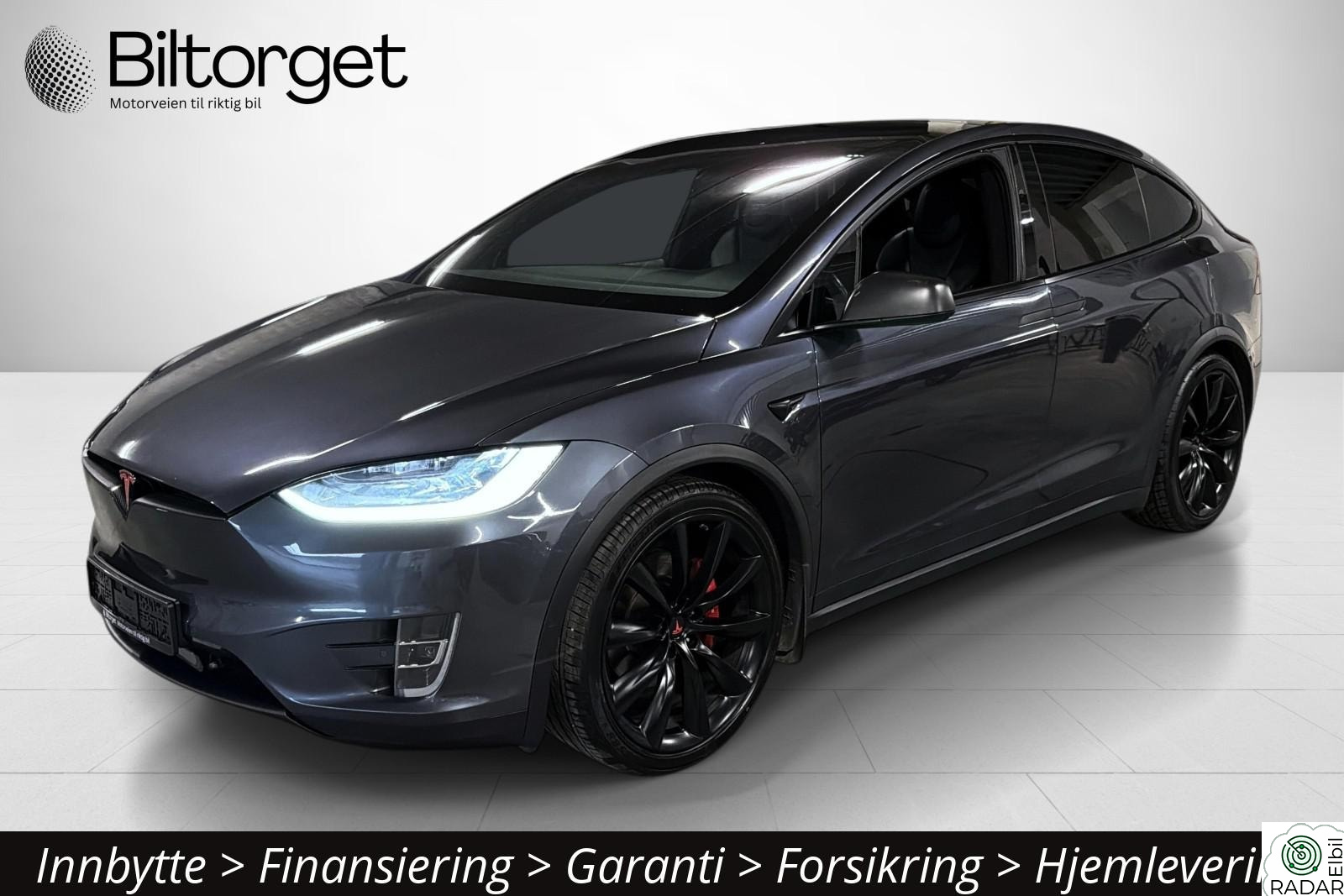 TESLA MOTORS Model X P100D 772hk Toppspekk 6s AP Skinn Krok Nytt Batteri ++