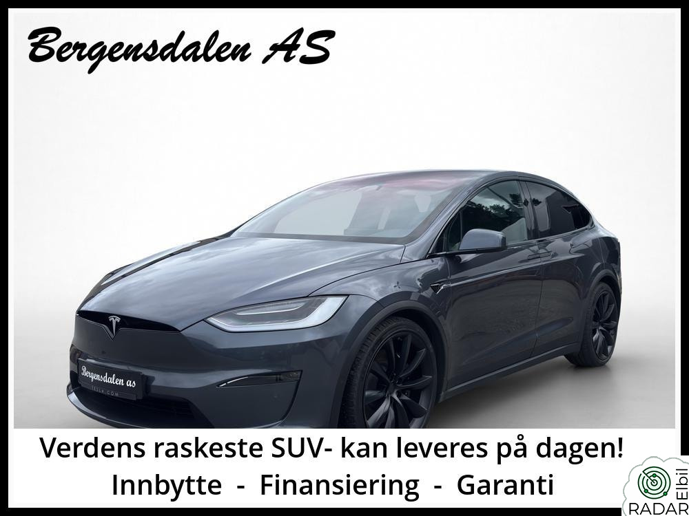 TESLA Model X Plaid! 4x4, 1020hk, 6 seter, H-feste, Nybilgaranti