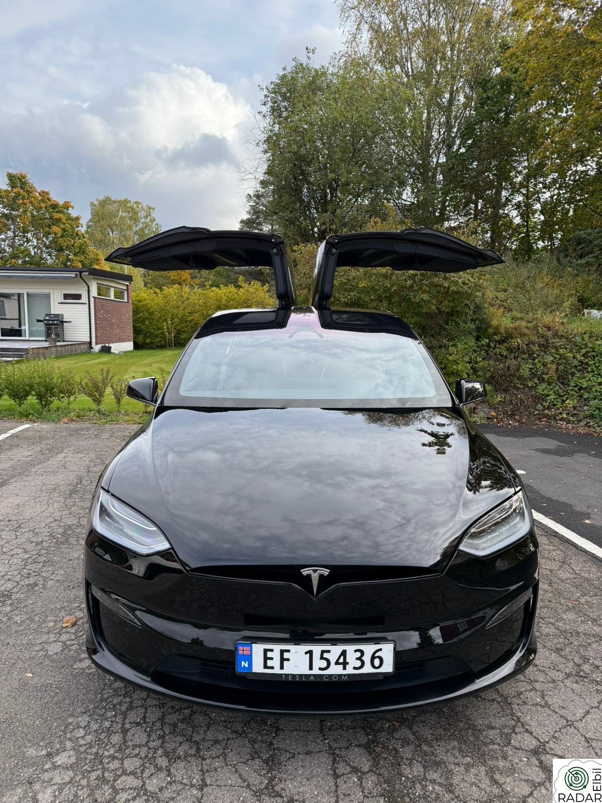 TESLA Model X Plaid 1020HK 6 seter Premium Yoke Karbon H. Feste