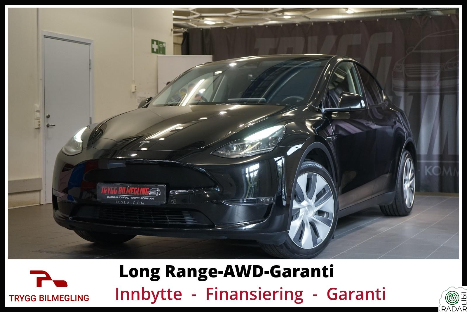 TESLA Model Y LONG RANGE-AWD*1 EIER SIDEN NY*GARANTI*HENGER FESTE++++