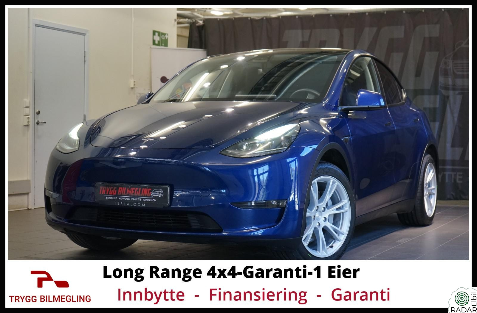 TESLA Model Y LONG RANGE AWD UTGAVE*1 EIER*SE DETALJER*GARANTI+++