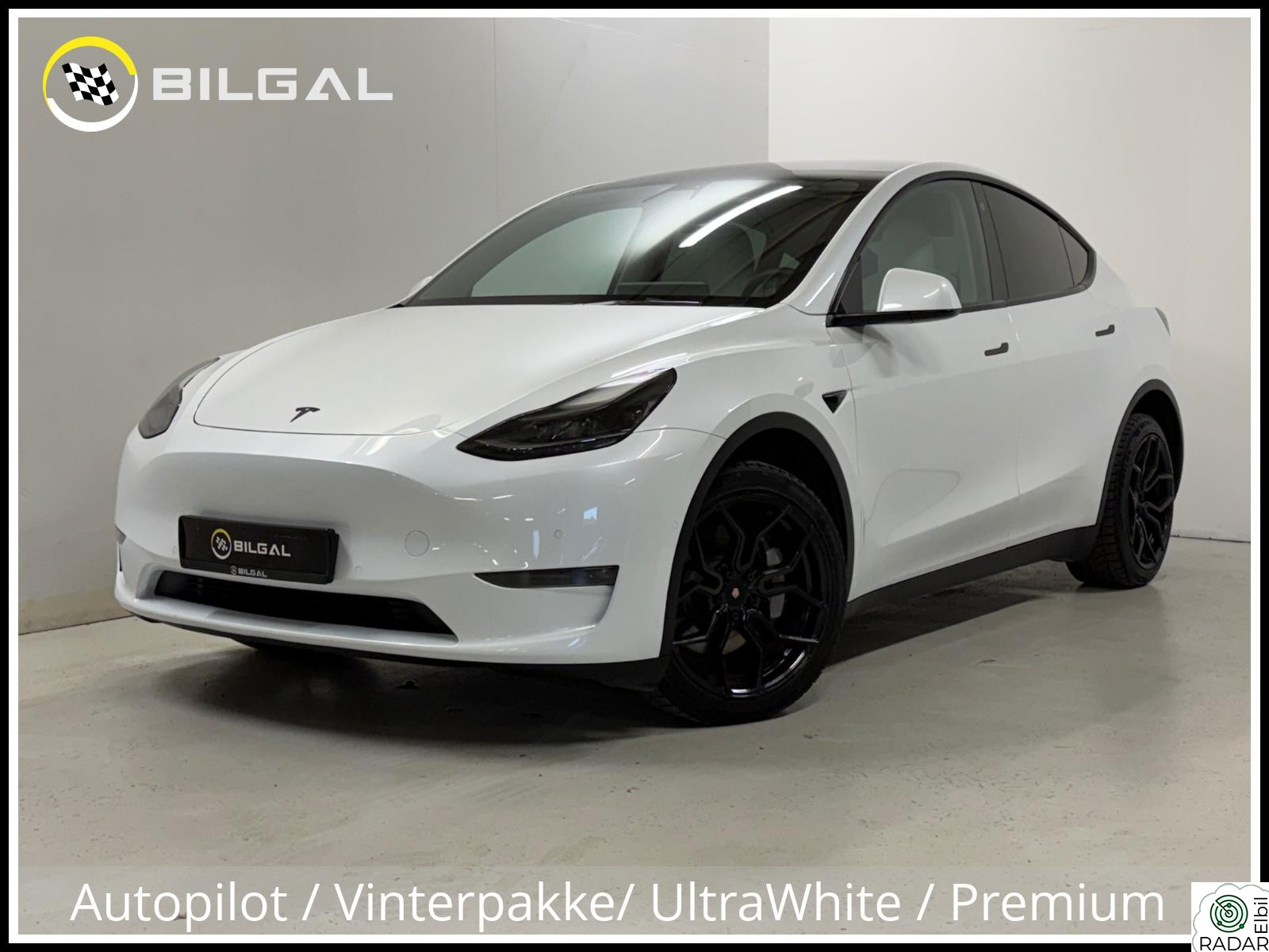 TESLA Model Y LongRange 4x4 514HK SortOptikk Skinn Panorama HiFi