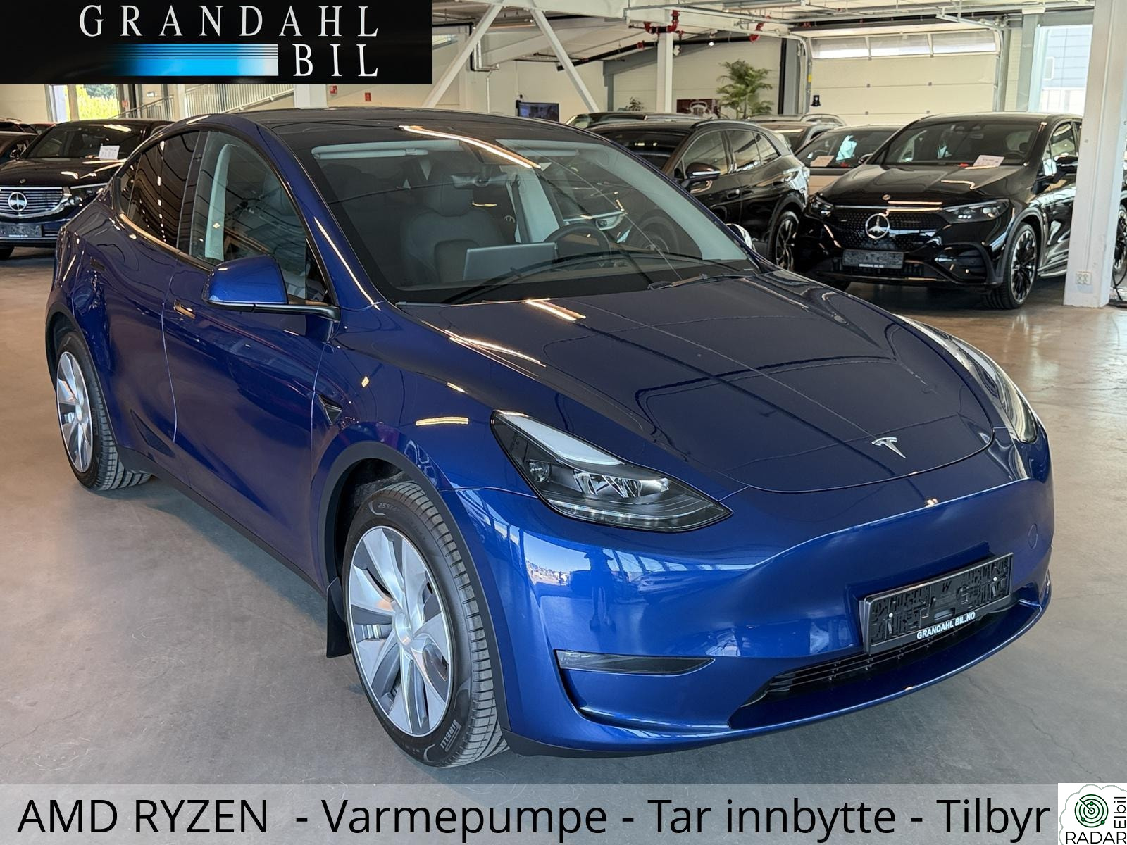 TESLA Model Y LR 4WD - S og V hjul - H.feste- Tar innbytte