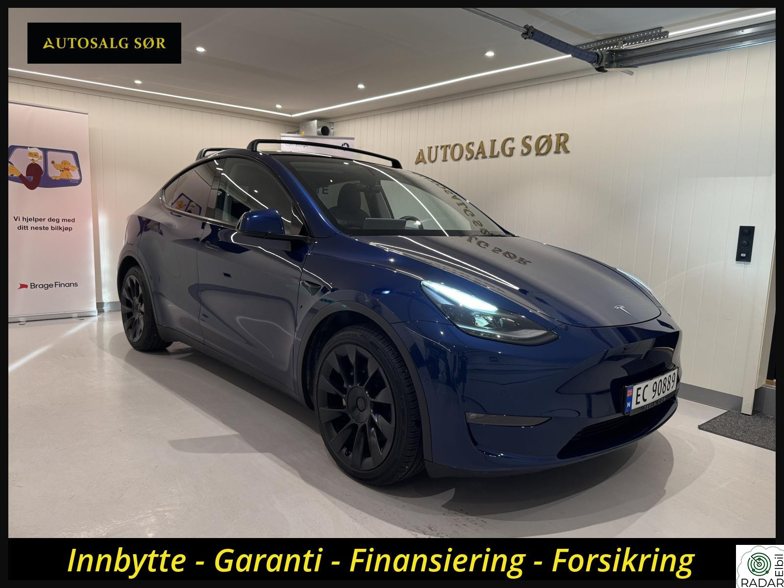 TESLA Model Y Long Range / FSD / 20"induction / Sort skinn /Pano / ++