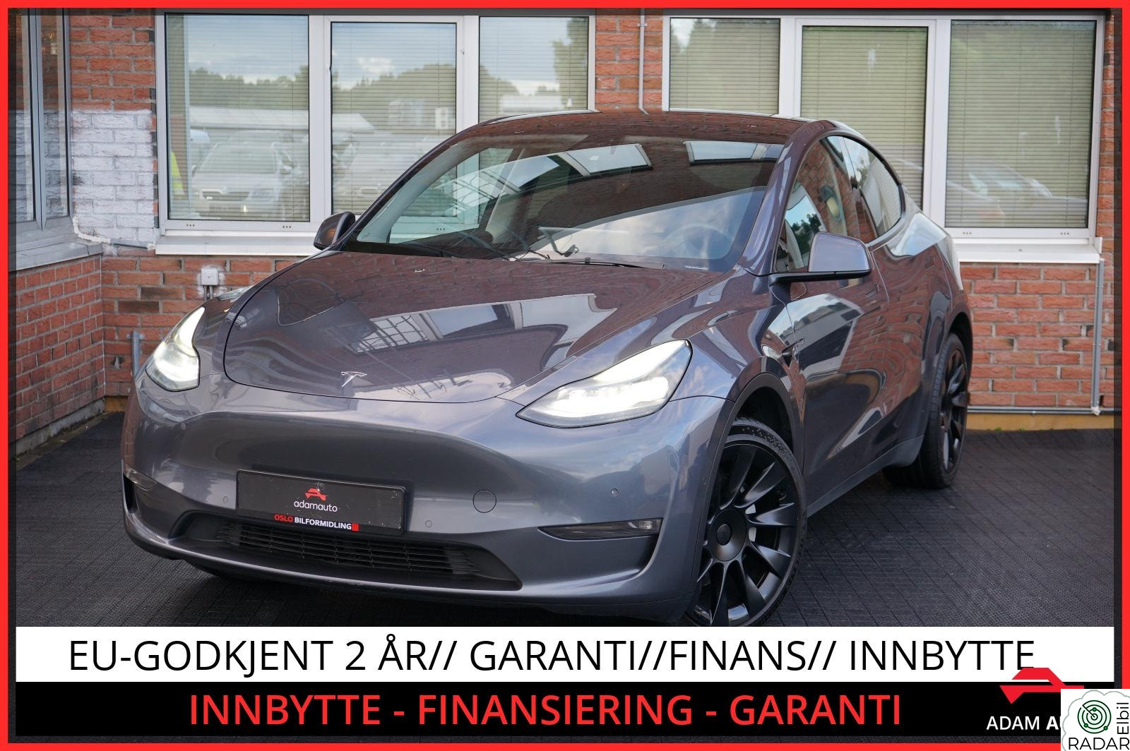 TESLA Model Y LONG RANGE UTGAVE-SE DETALJER-SE FARGEKOMBINASJON++++