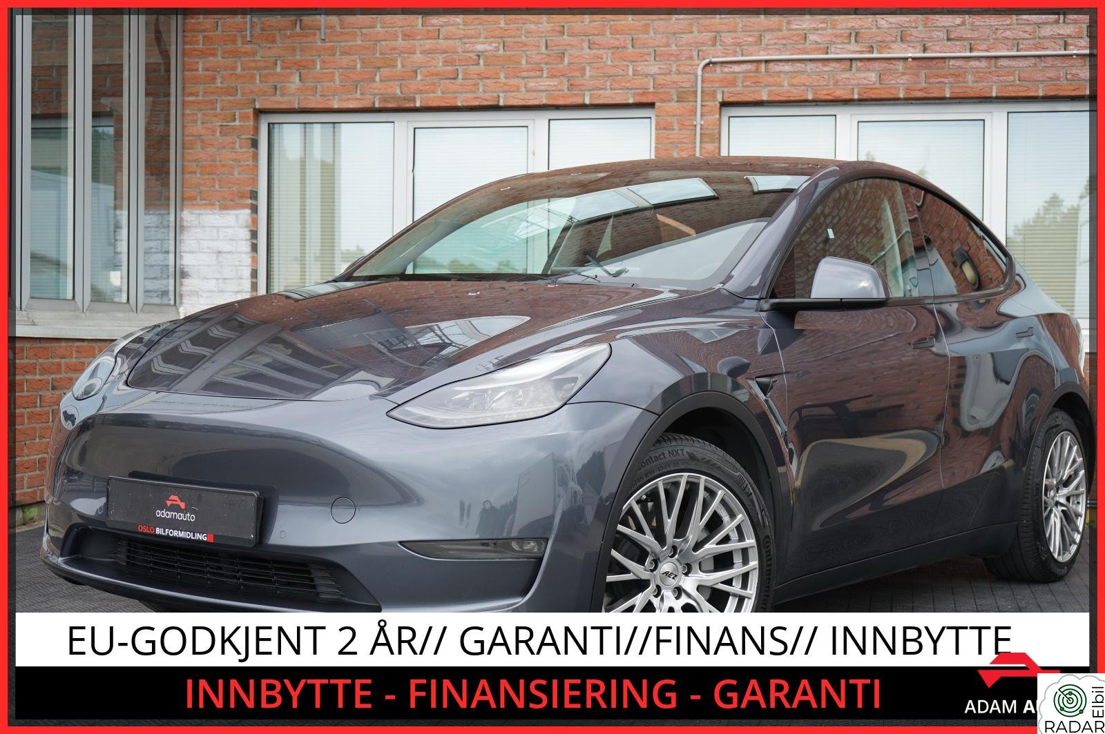 TESLA Model Y LONG RANGE UTGAVE-SE DETALJER-SE FARGEKOMBINASJON++++