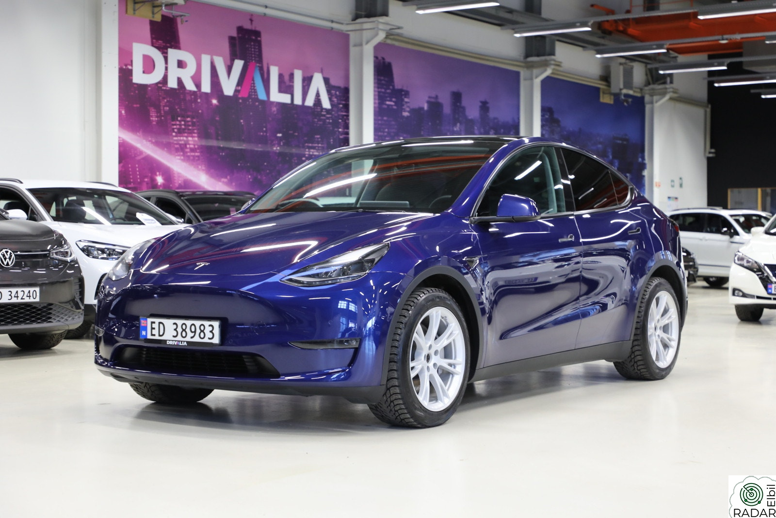 TESLA Model Y Long Range AWD/Autopilot/Skinn/Led/Nye 20" sommerhjul