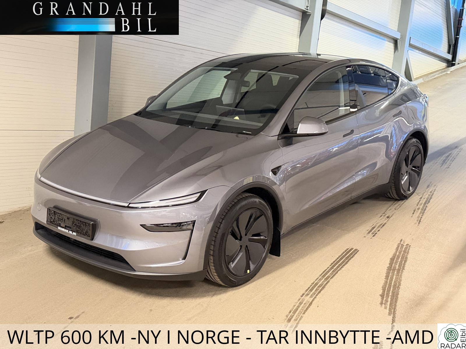 TESLA Model Y LR- 4WD-HENGERFESTE-JUNIPER - Quicksilver- 600 KM wltp
