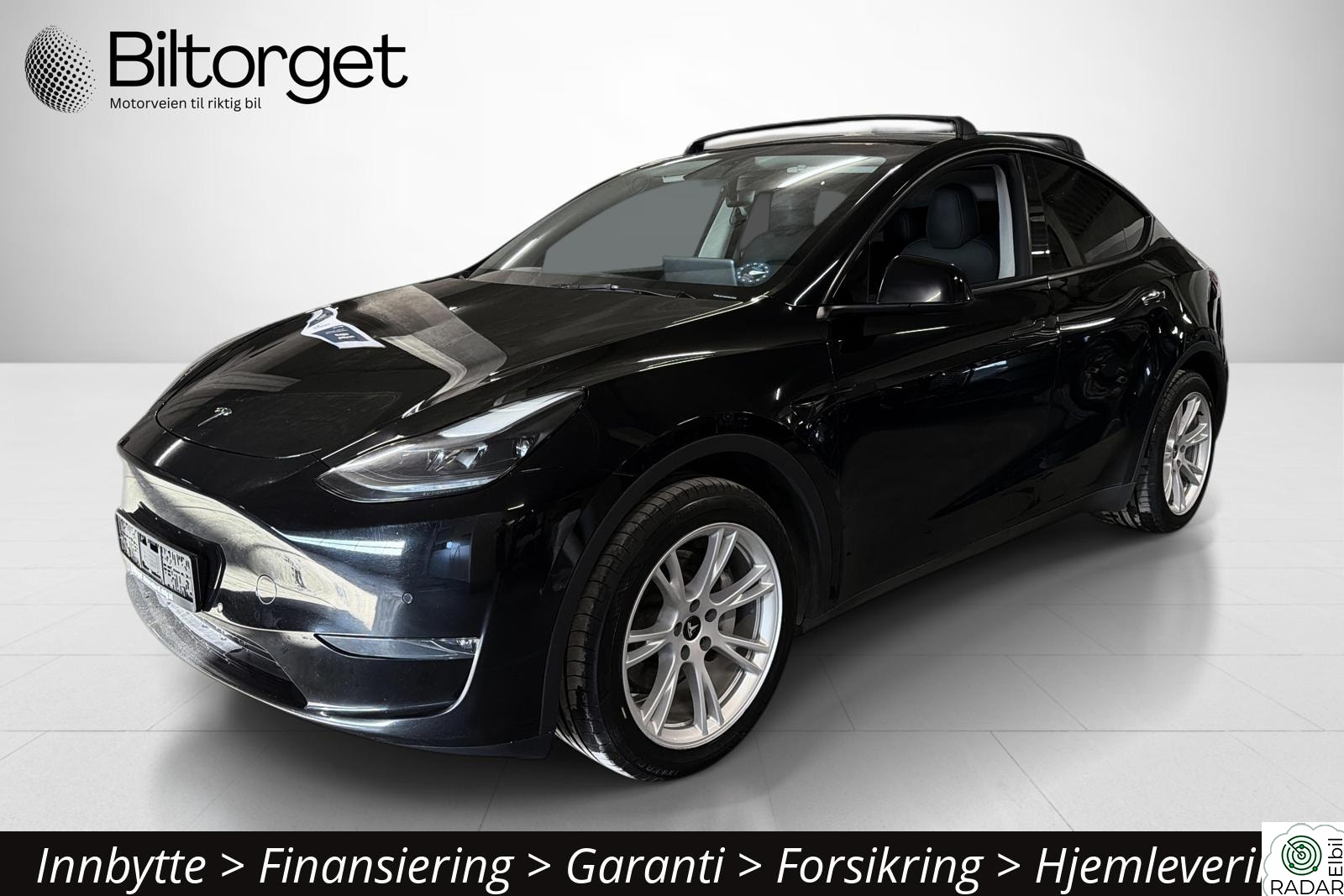 TESLA Model Y Long Range 507km Takrails Hengerfeste Svart/Svart