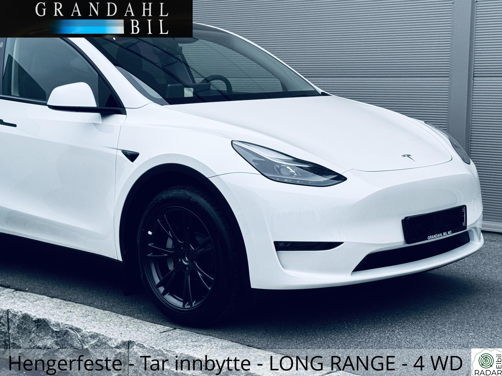 TESLA Model Y LR -AWD - Hengerfeste - S og V hjul - Tar innbytte+++