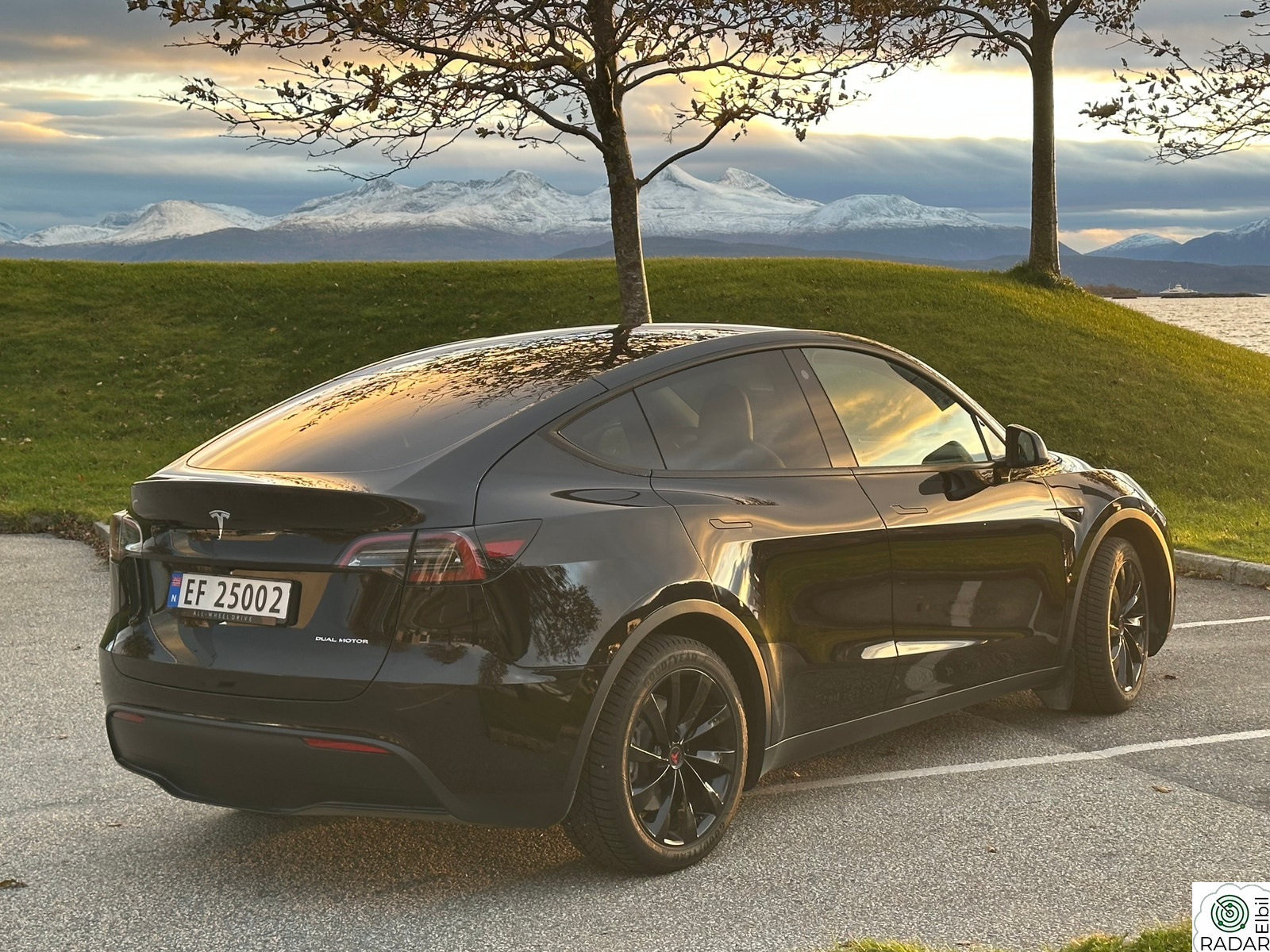 TESLA Model Y Long Range AWD-Lav km-Svært pen-Skadefri-skinn