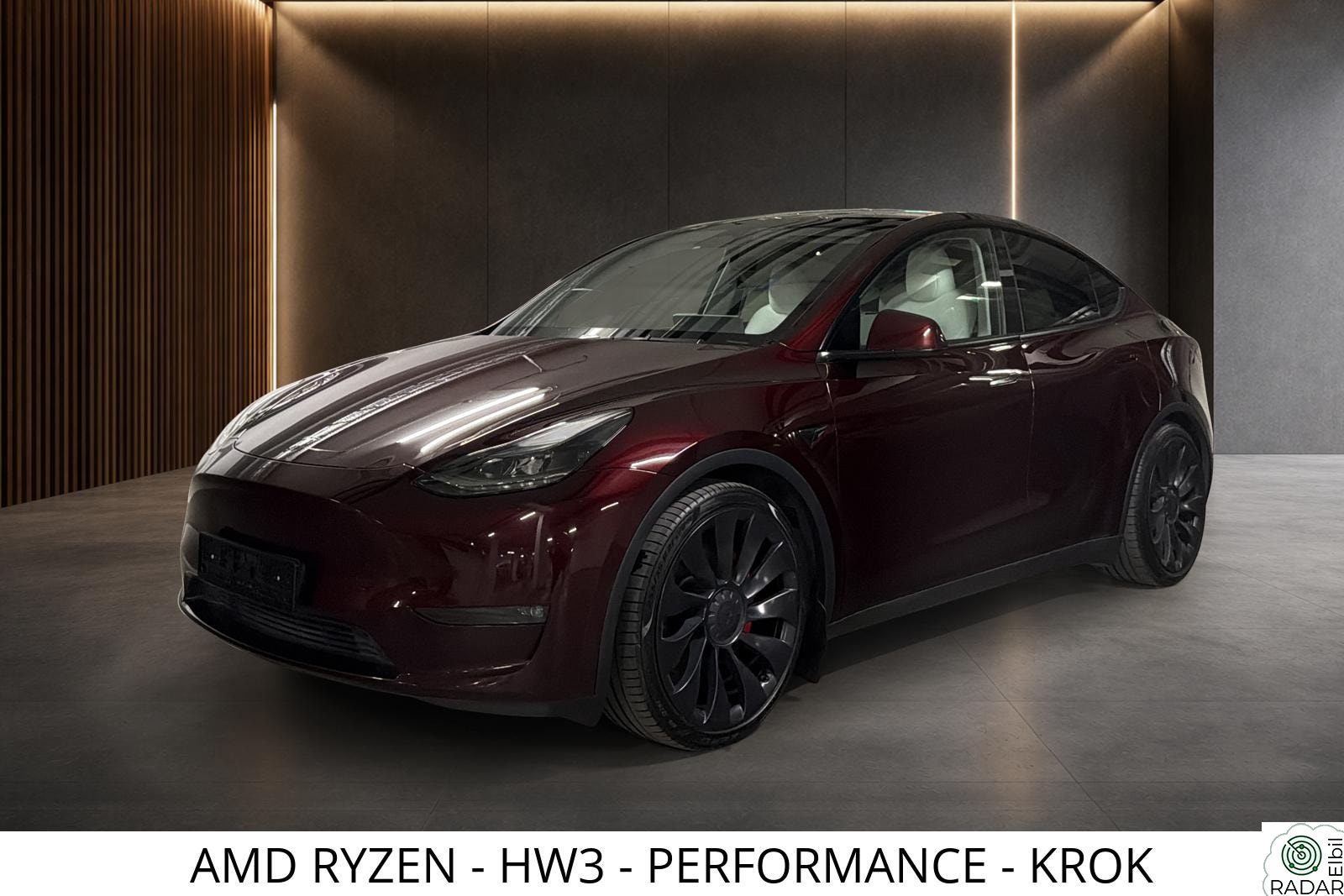 TESLA Model Y PERFORMANCE-AWD-MIDNIGHT CHERRY RED-EN EIER-KROK-ÜBER