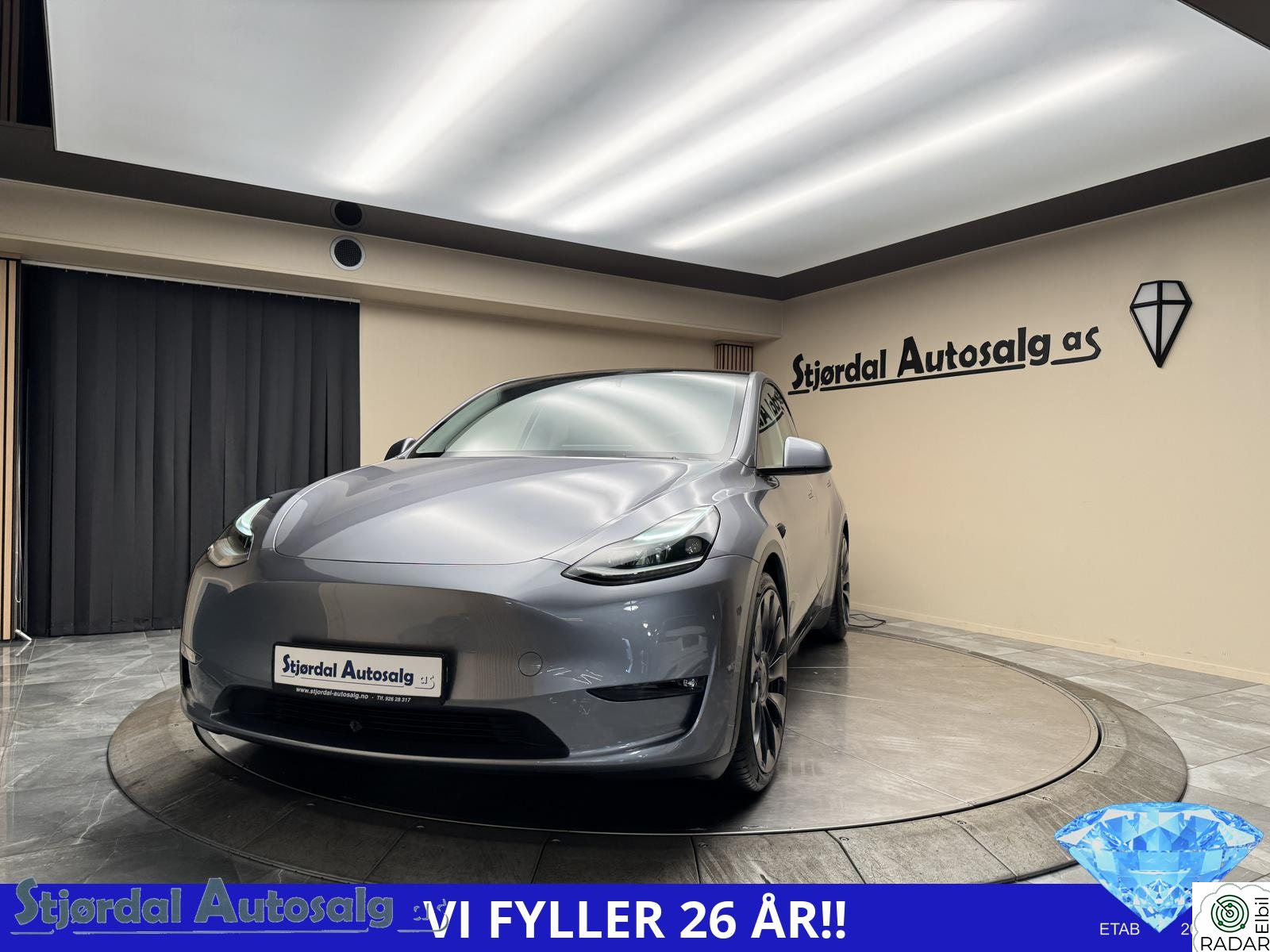 TESLA Model Y Performance/4x4/Berlin/Krok/Skinn/ACC/S+V dekk 21/Norsk