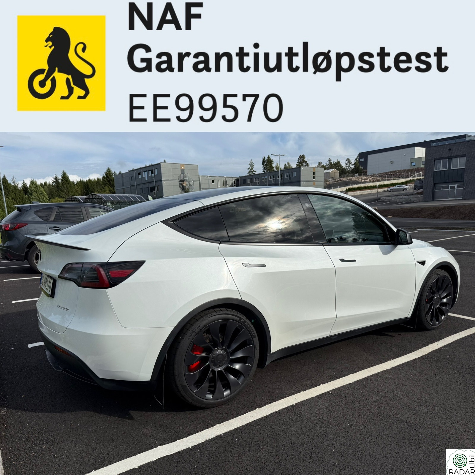 TESLA Model Y Performance / NAF-test / EU / nye dekk / ekstra utstyr
