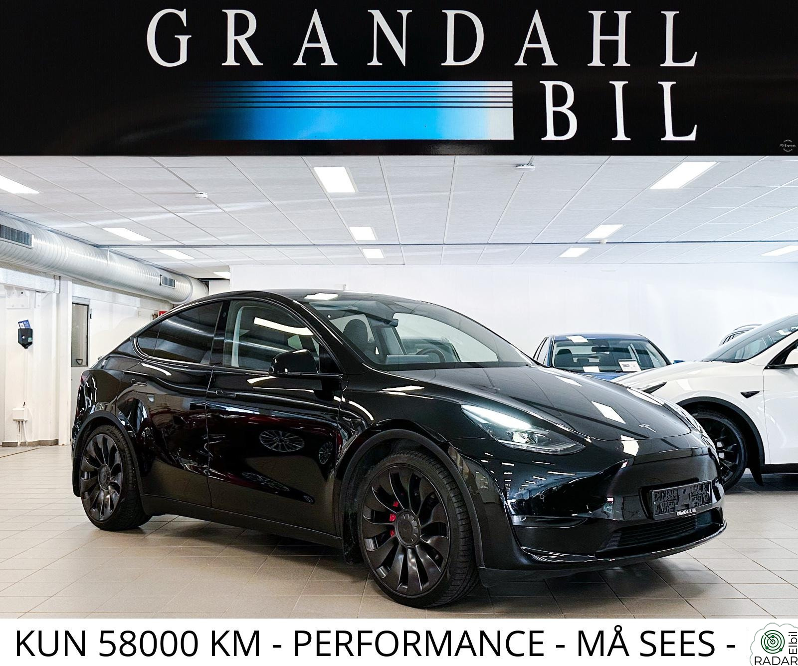 TESLA Model Y PERFORMANCE kun 58 TKM AWD WLTP 514KM TAR INNBYTTE!