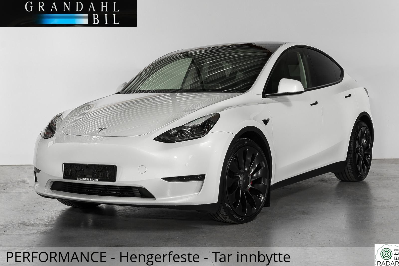 TESLA Model Y 534 HK - PERFORMANCE - Hengerfeste - Wltp 514 KM