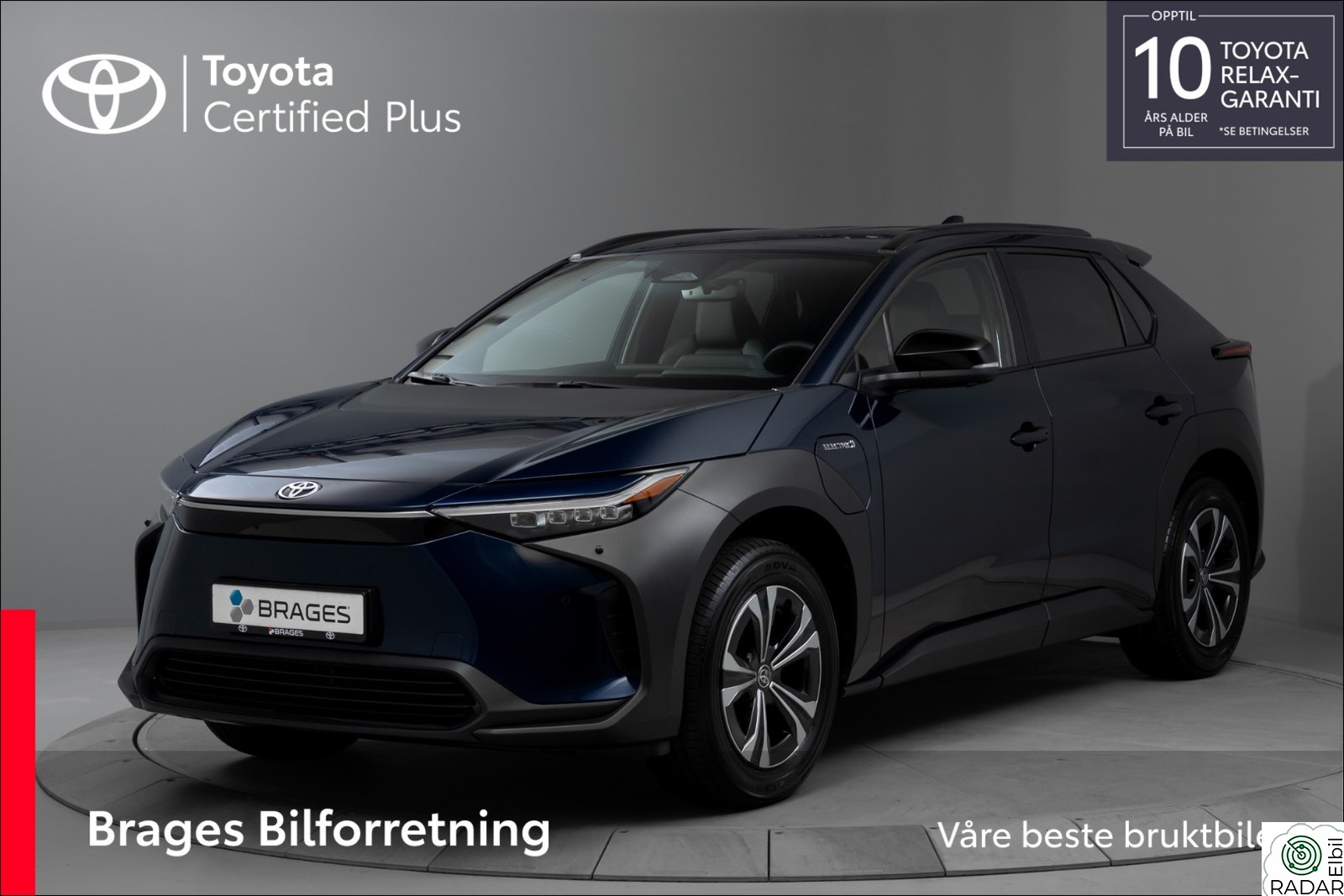TOYOTA BZ4X 2WD Active Tech m/ krok og Tectyl