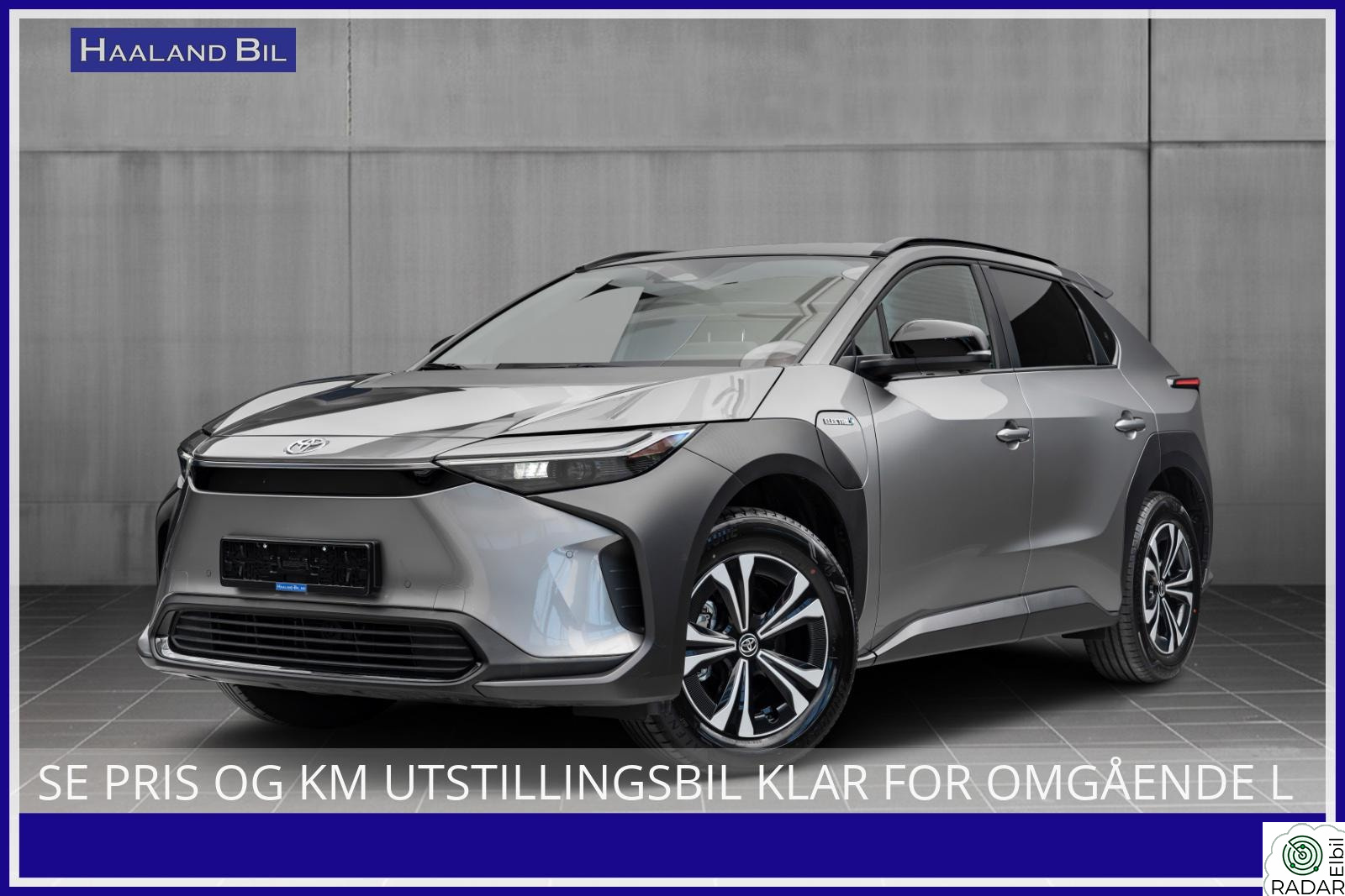 TOYOTA BZ4X SE PRIS OG KM UTSTILLINGSBIL KLAR FOR OMGÅENDE LEV