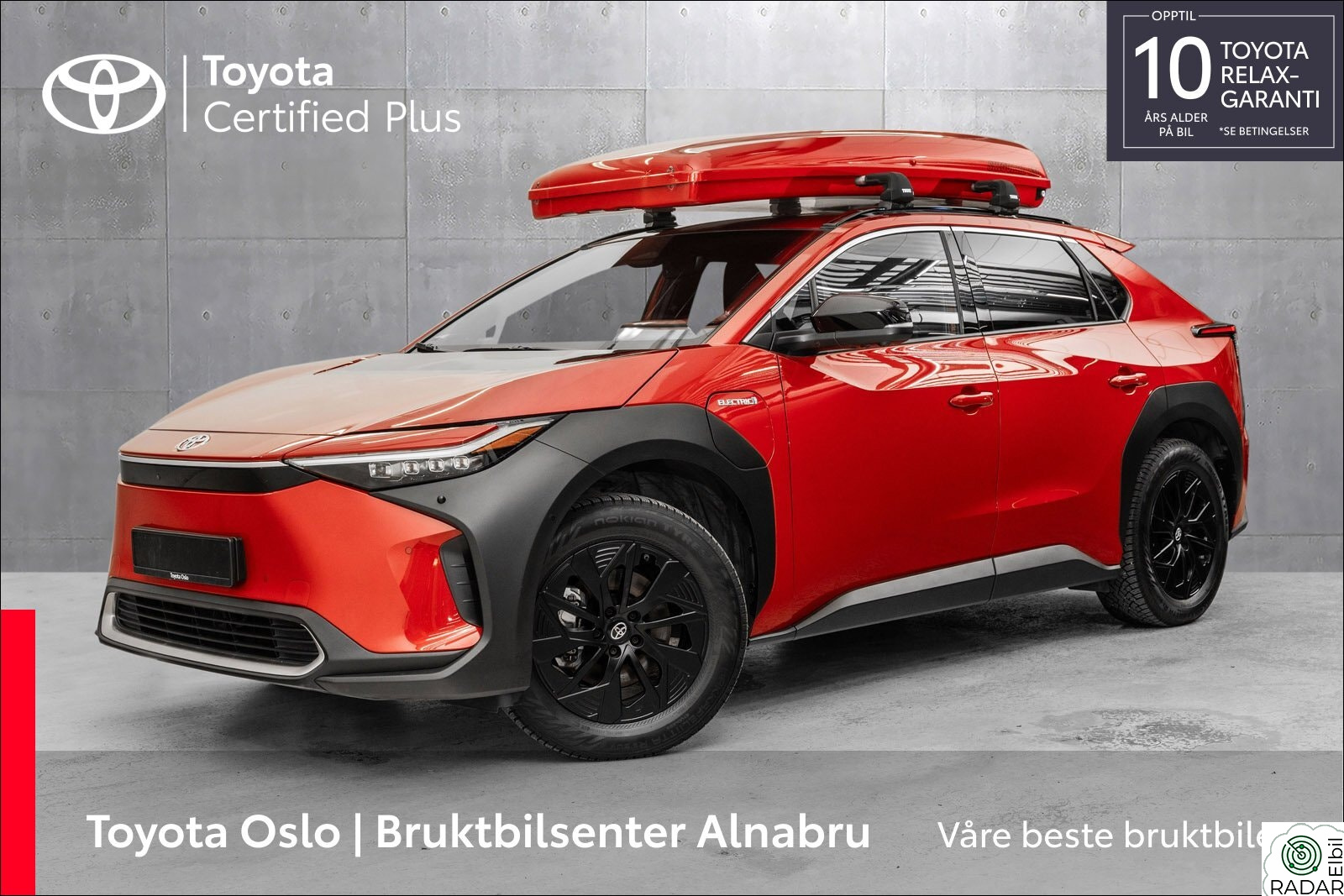 TOYOTA BZ4X AWD Executive, hengerfeste og takboks