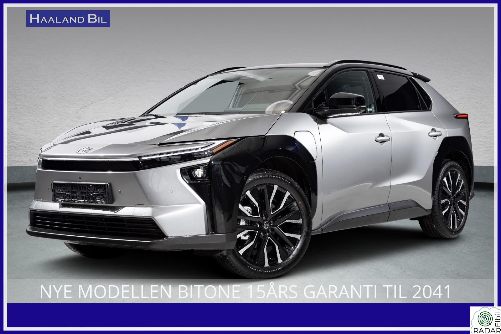 TOYOTA BZ4X NYE MODELLEN BITONE 15ÅRS GARANTI TIL 2041