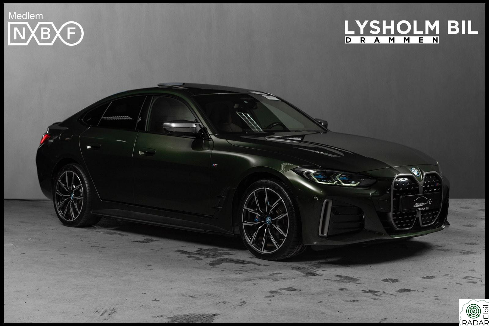 BMW i4 M50 M50 Supercharged M-Sport /Krok/H&K/glasstak/Laserlys/++