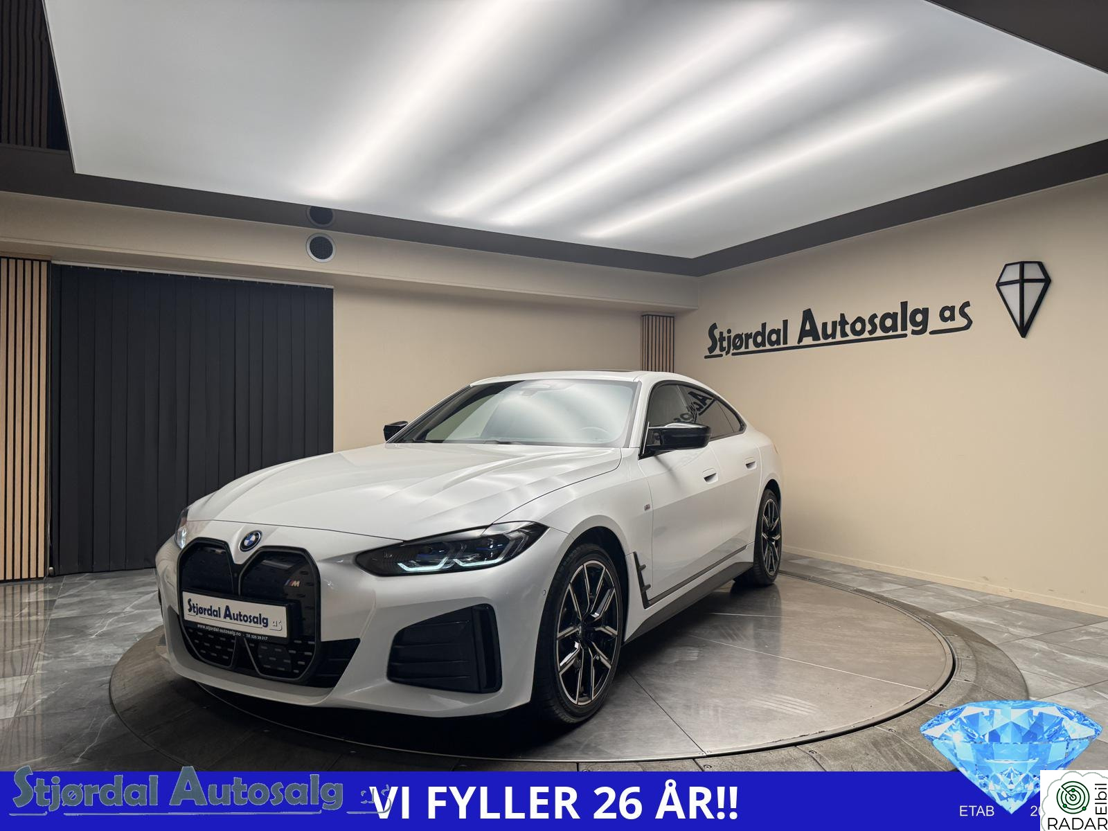 BMW i4 M50 Supercharged,HUD,H/K,M-Seter,Krok,360g kamera,Norsk,PEN