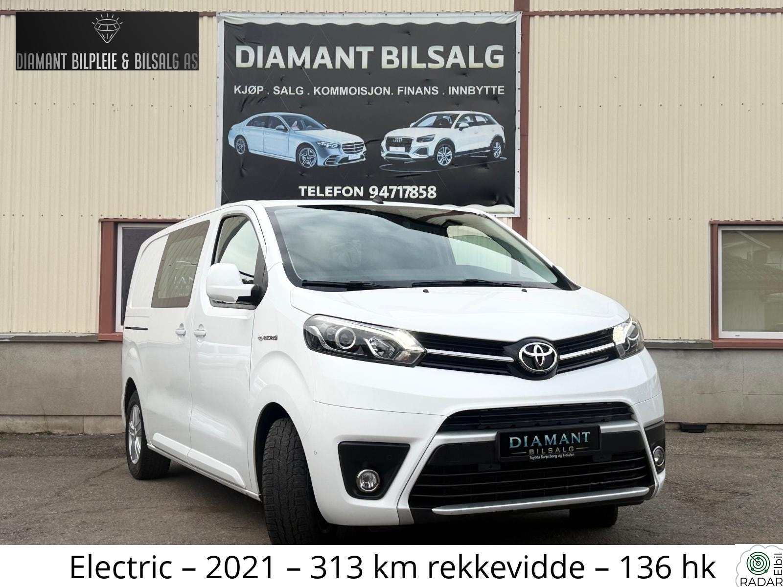 TOYOTA PROACE Electric - 2021 - 313 km rekkevidde - 136 hk  SEE PRIS